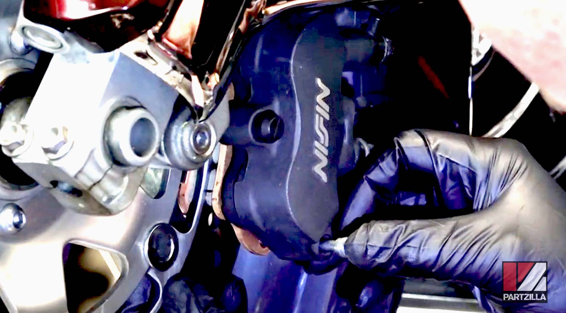 Honda Goldwing motorcycle brake pads install