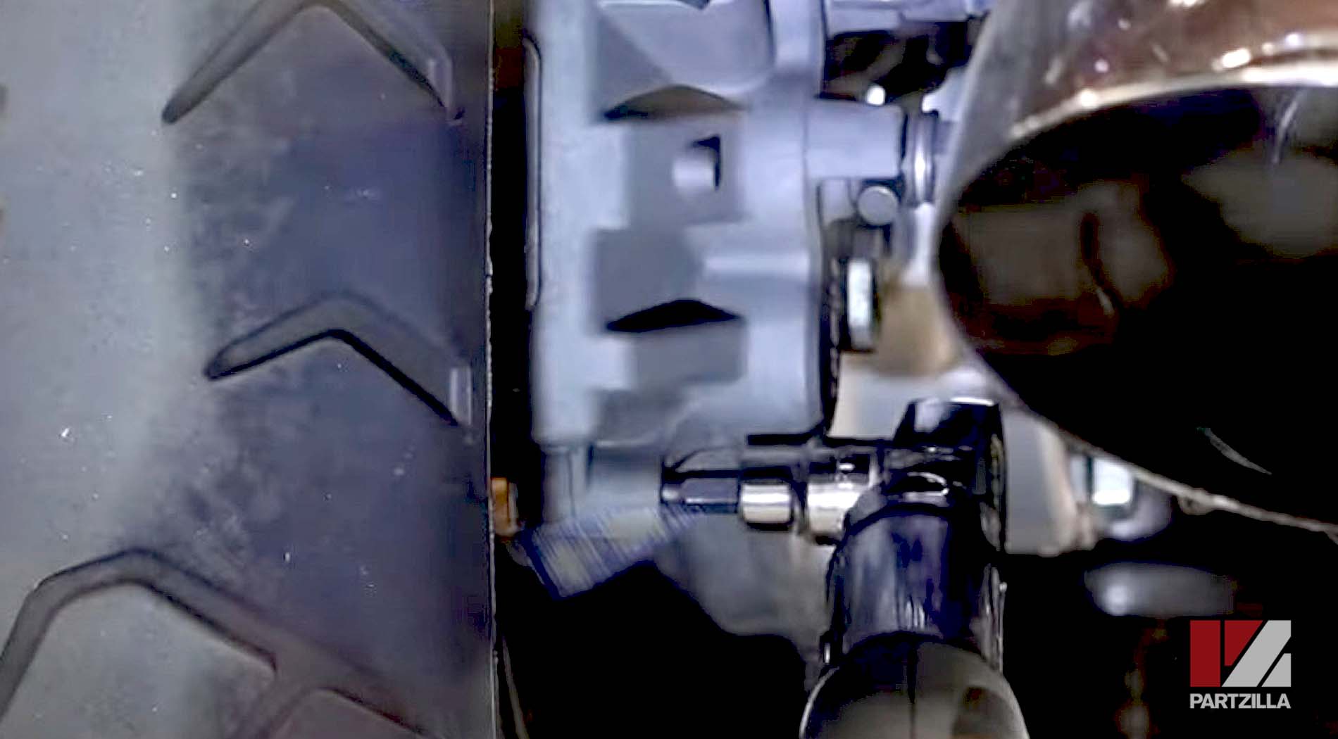 Honda Goldwing motorcycle rear brake pads change