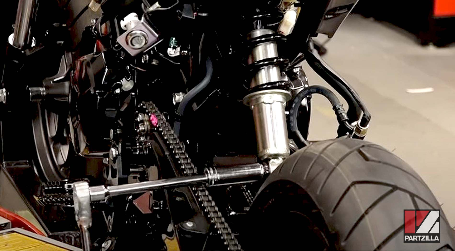 Honda Grom 125 aftermarket suspension upgrades shock absorber removal