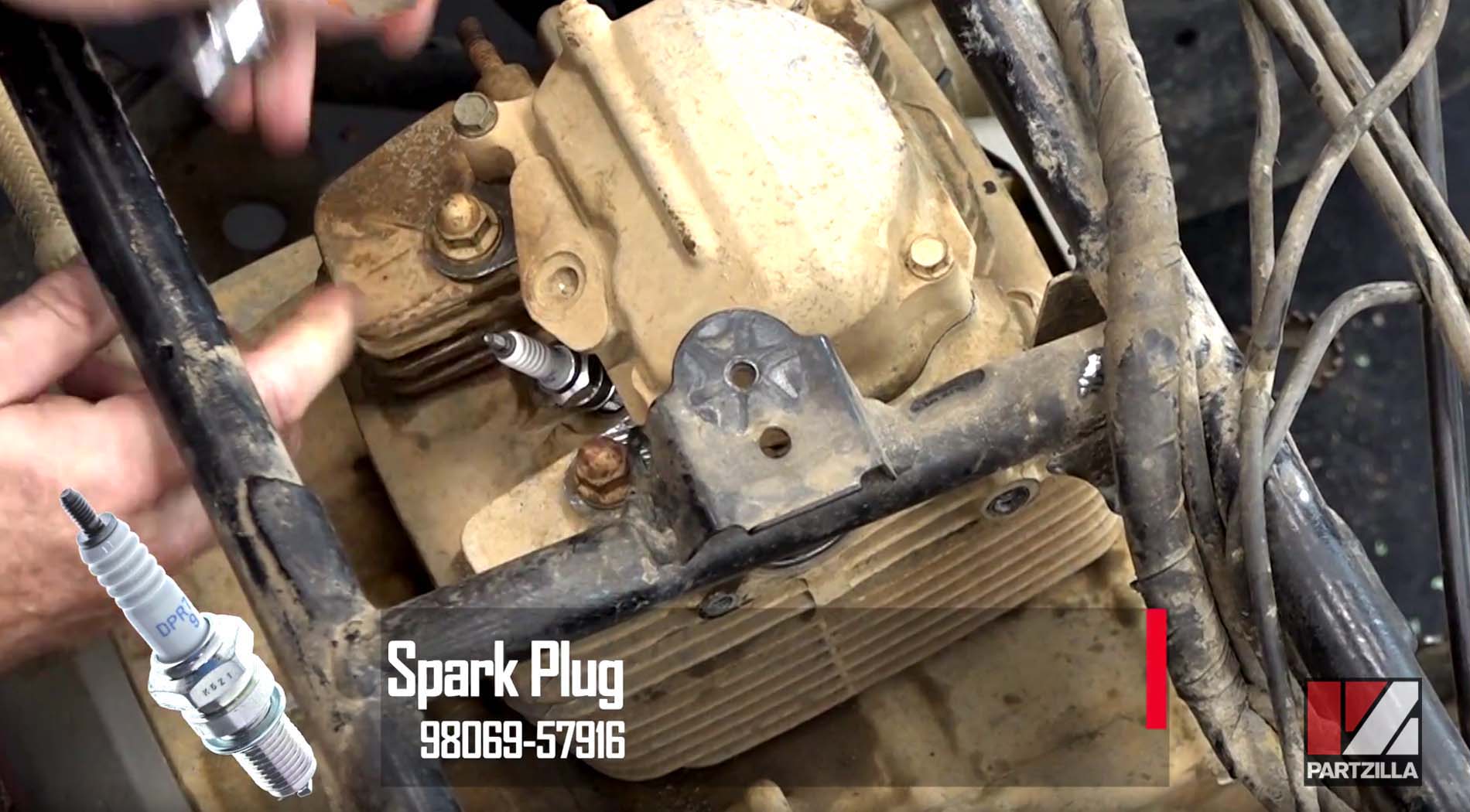Honda Rancher 350 engine rebuild spark plug