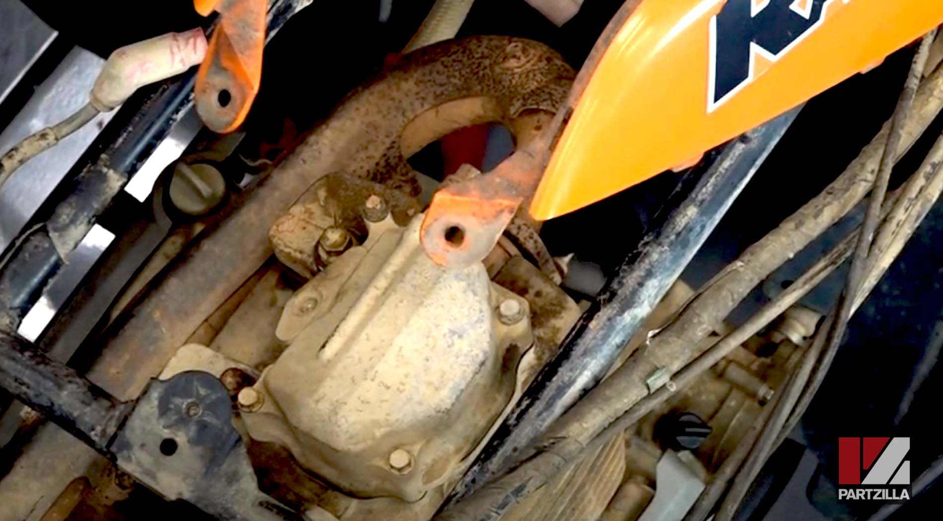 Honda TRX350 engine rebuild exhaust reinstall