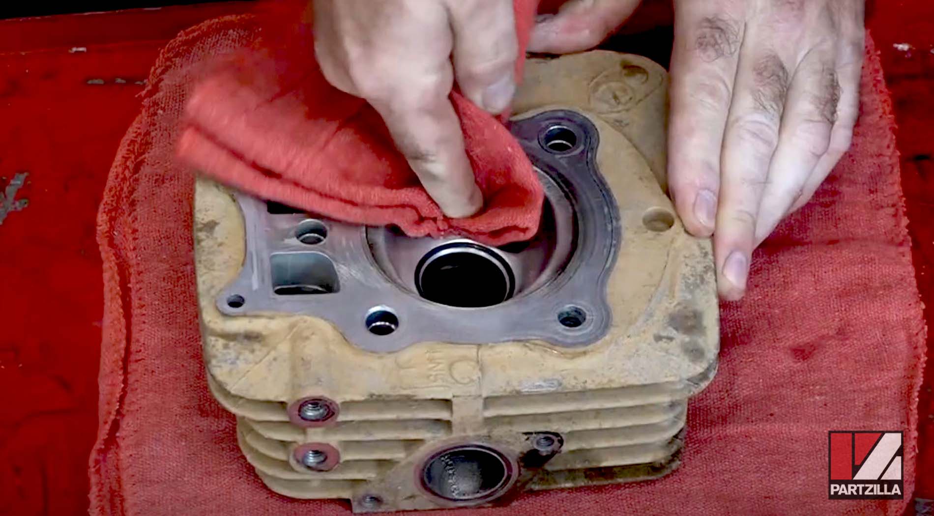 Honda TRX350 engine rebuild valve prep