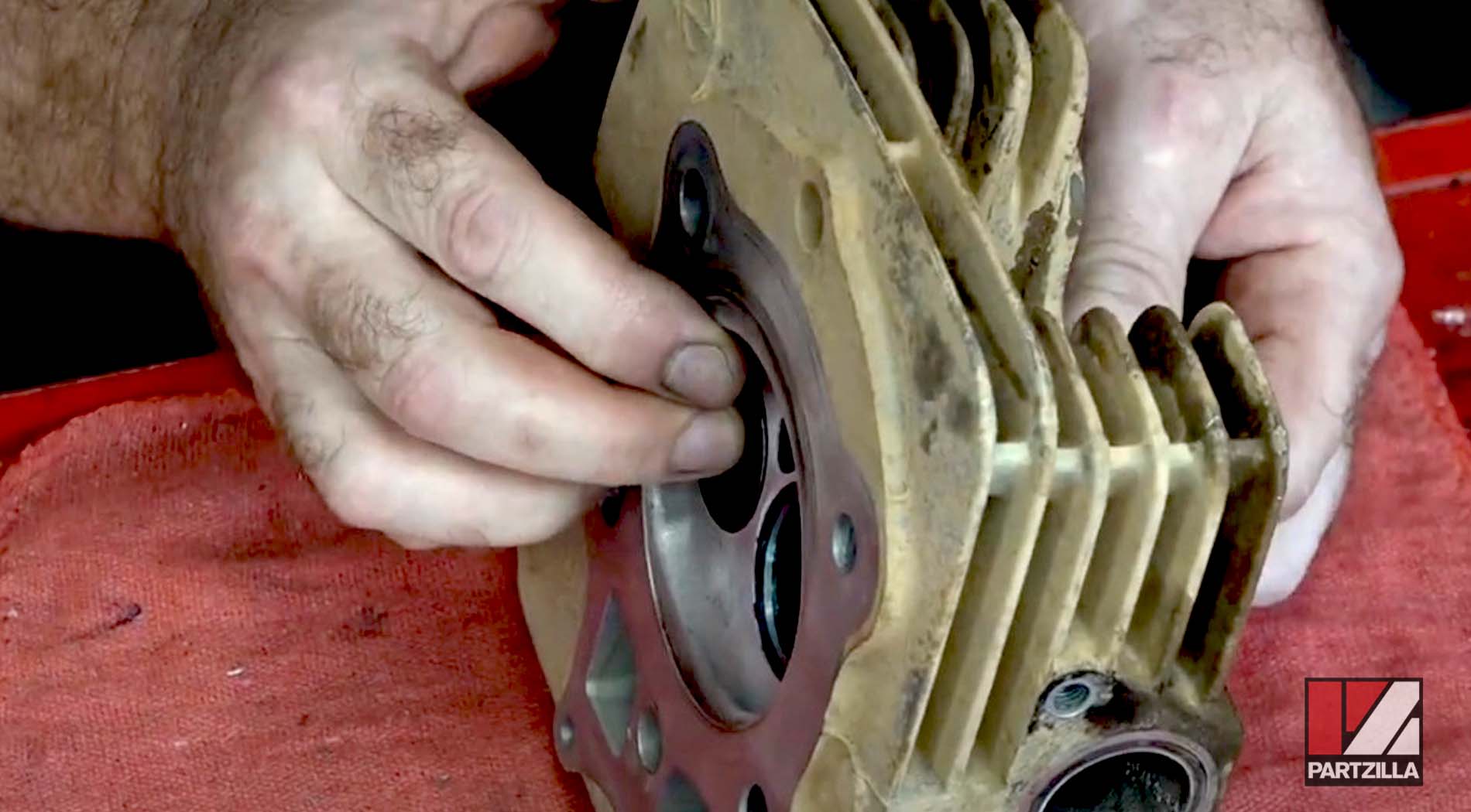Honda Rancher 350 engine rebuild valve preparation
