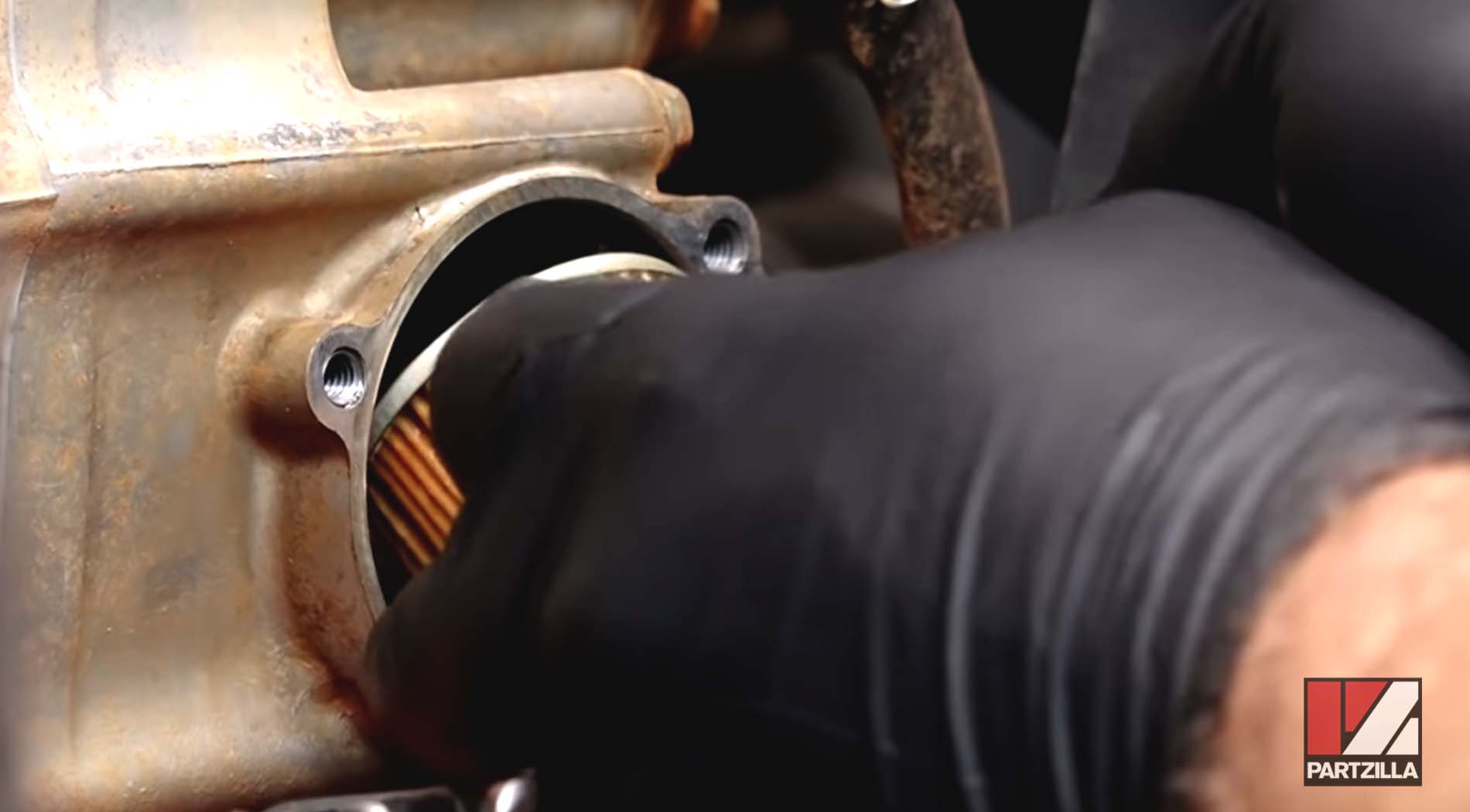 Honda Rancher ATV oil filter change