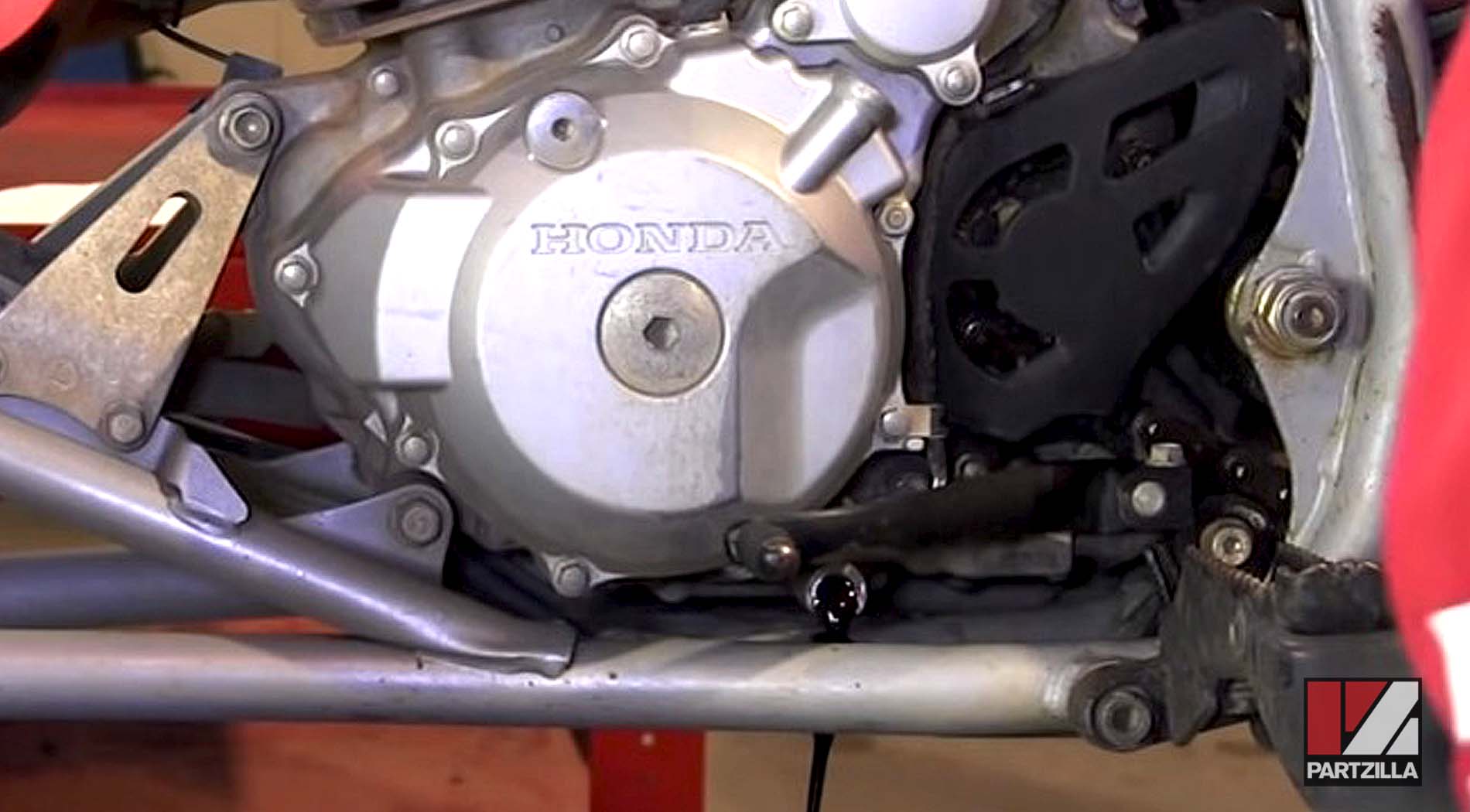 Honda TRX400 ATV engine oil change service
