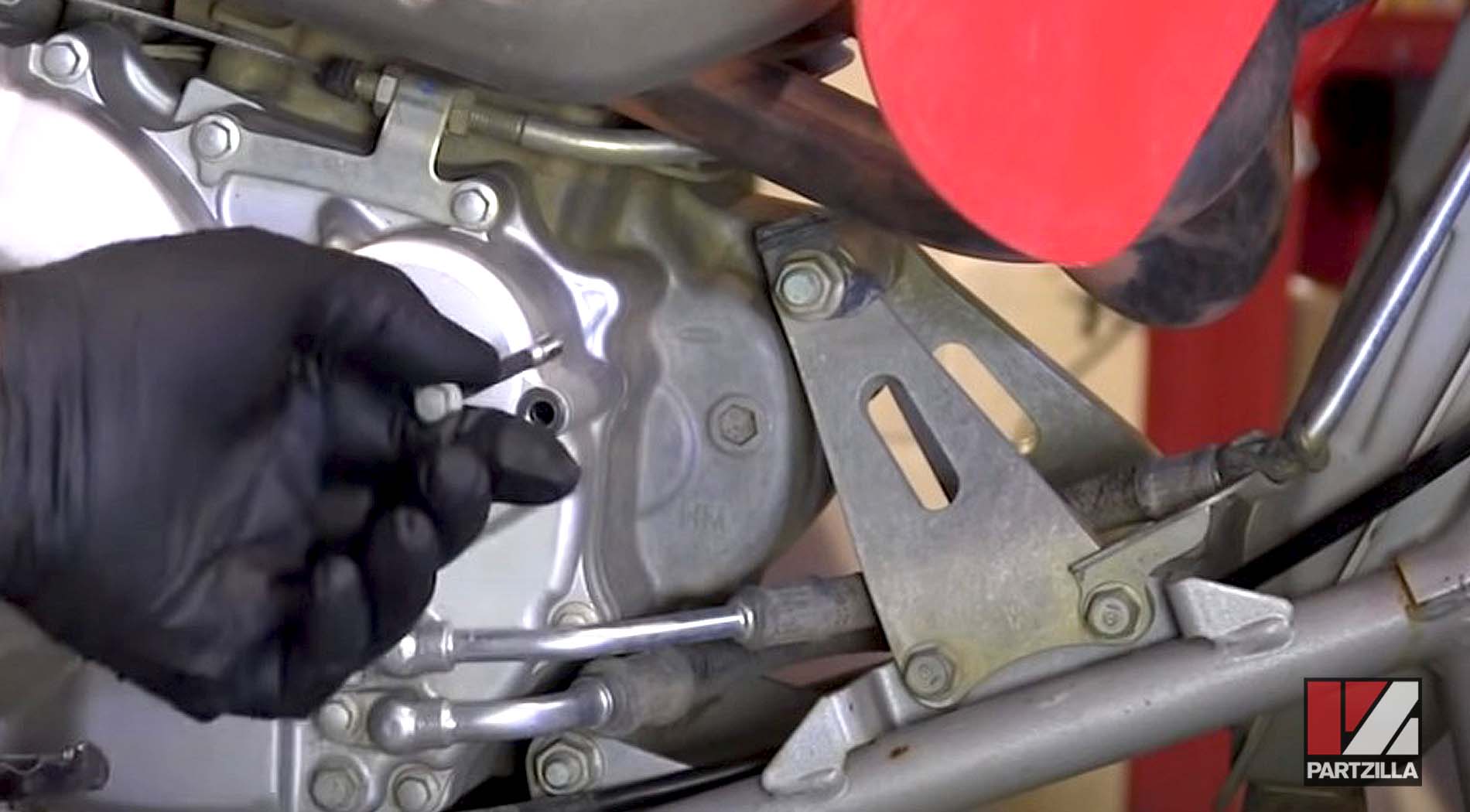 Honda TRX400 ATV oil change service