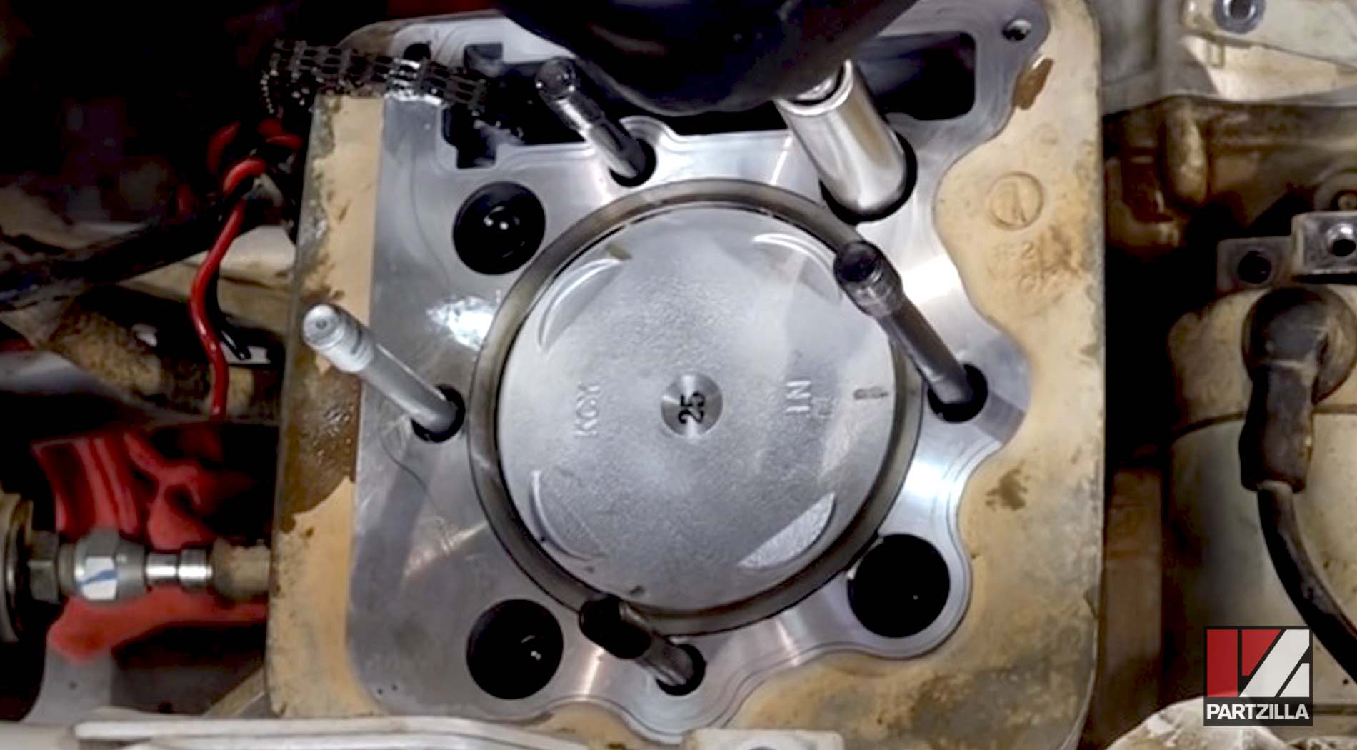Honda TRX400EX engine rebuild cylinder installation