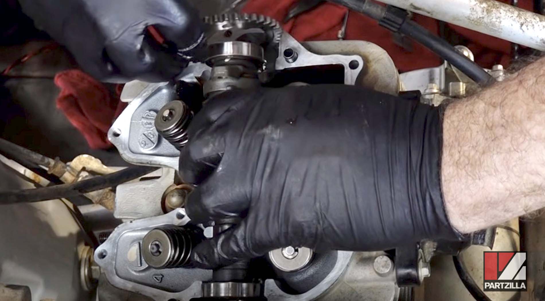 Honda TRX400 engine rebuild camshaft installation
