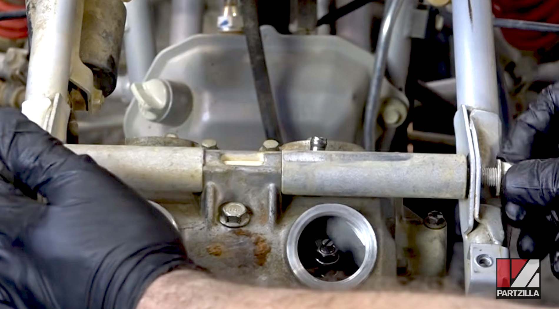 Honda TRX400 engine motor mount installation