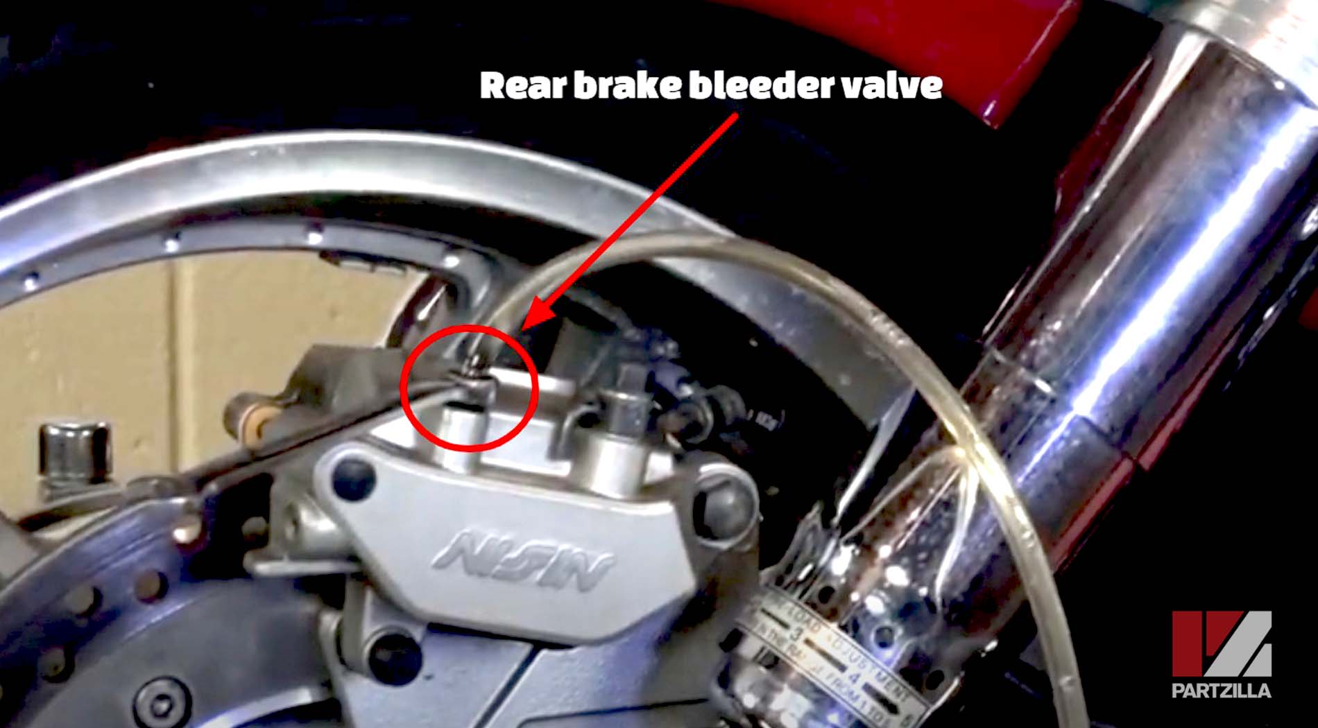 Honda VTX 1800 rear brake bleeder valve