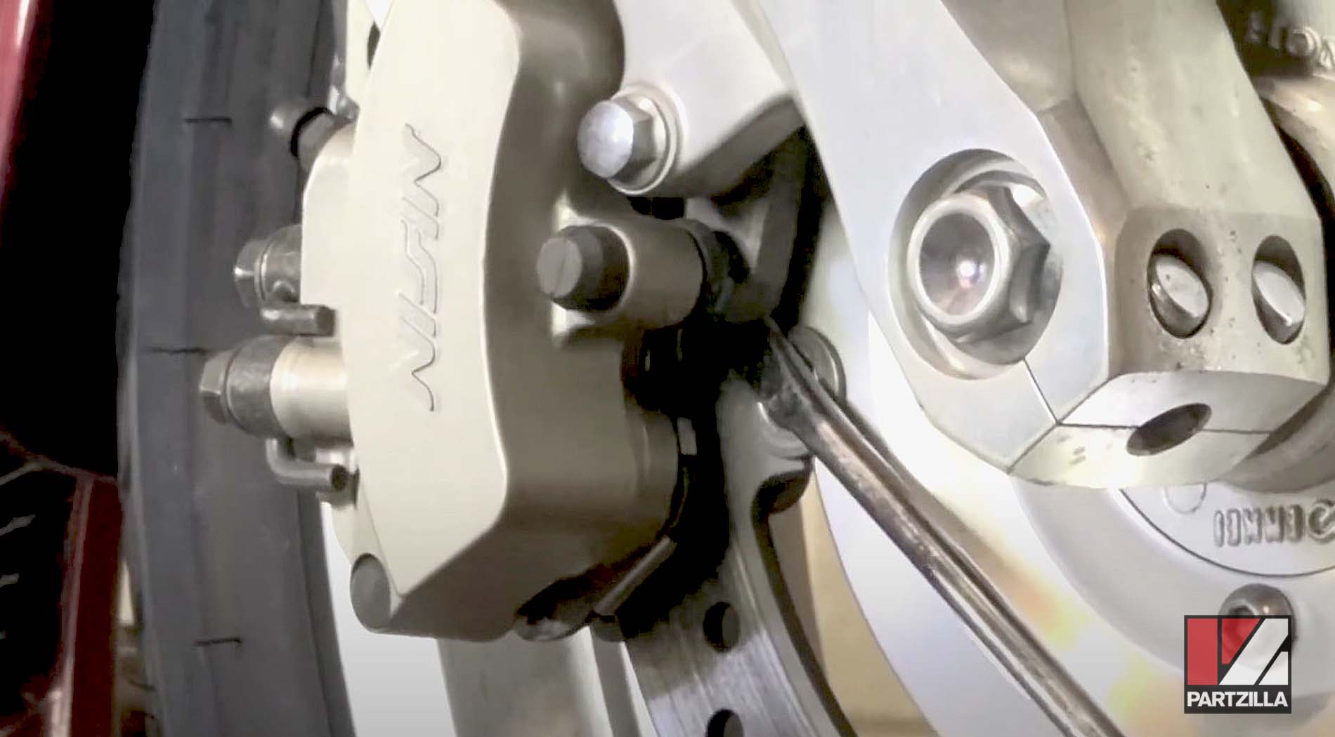 2005 Honda VTX 1800 motorcycle front brake pads change