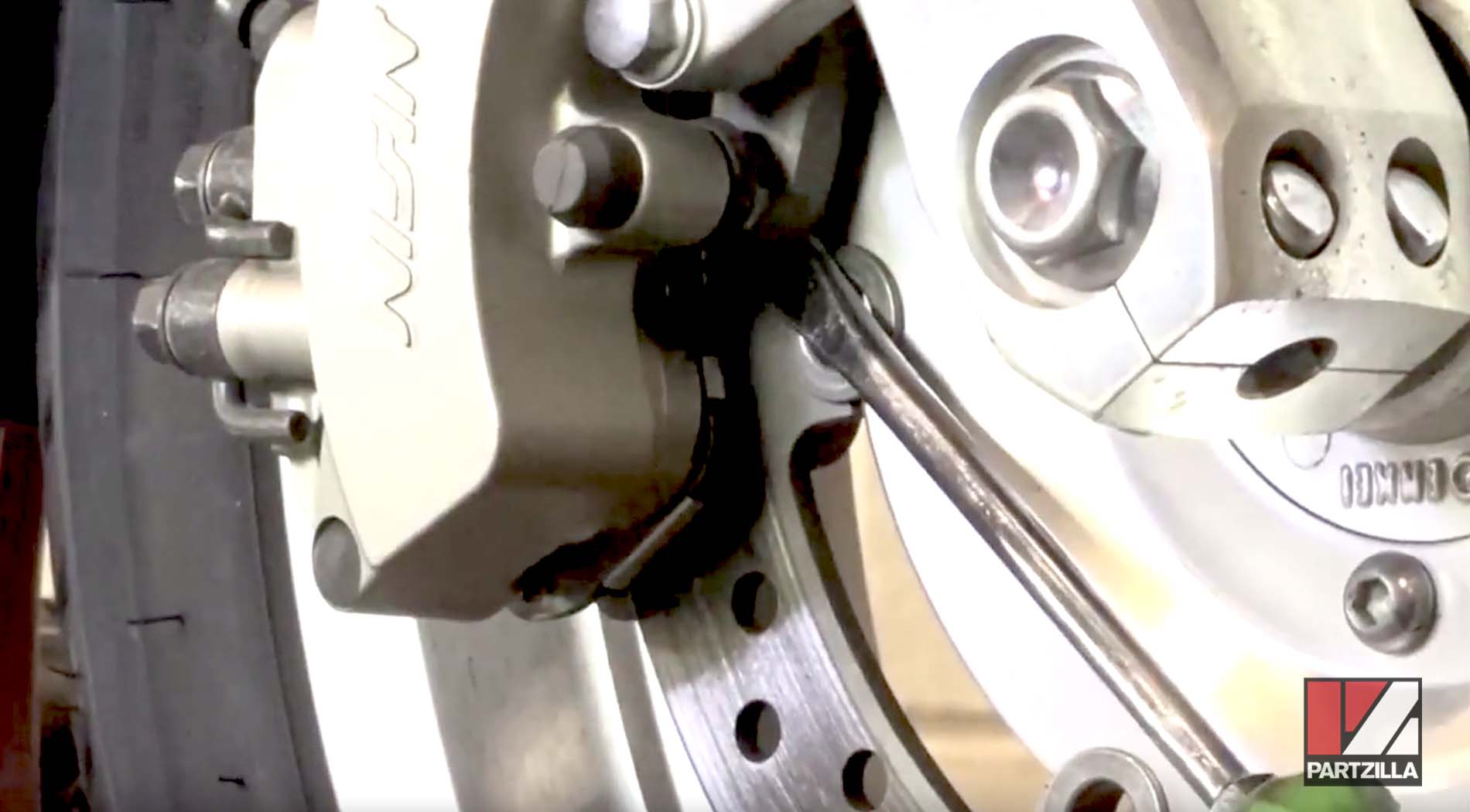 Honda VTX1800 front brake pads replacement
