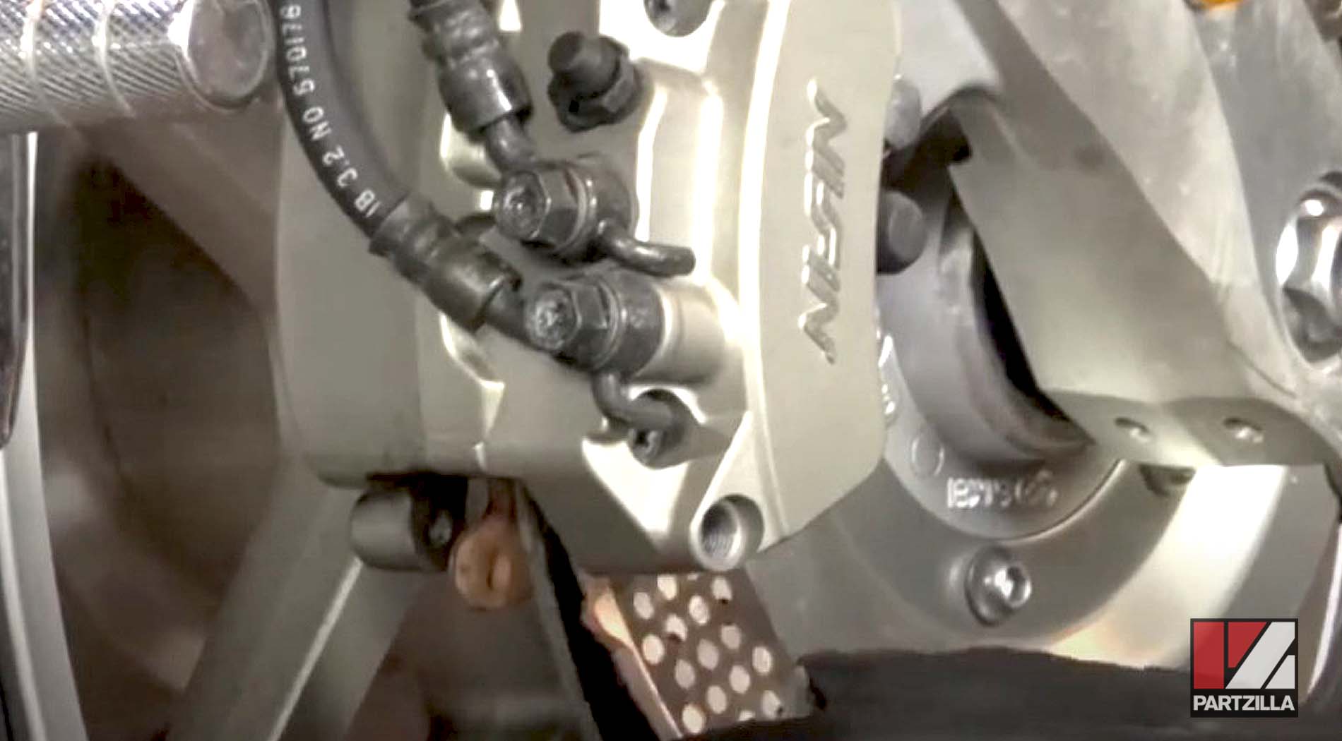 Honda VTX 1800 motorcycle front brake pads change