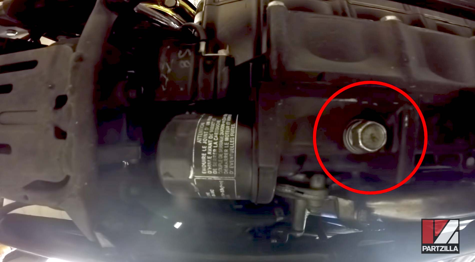 Honda VTX1800 oil change drain bolt