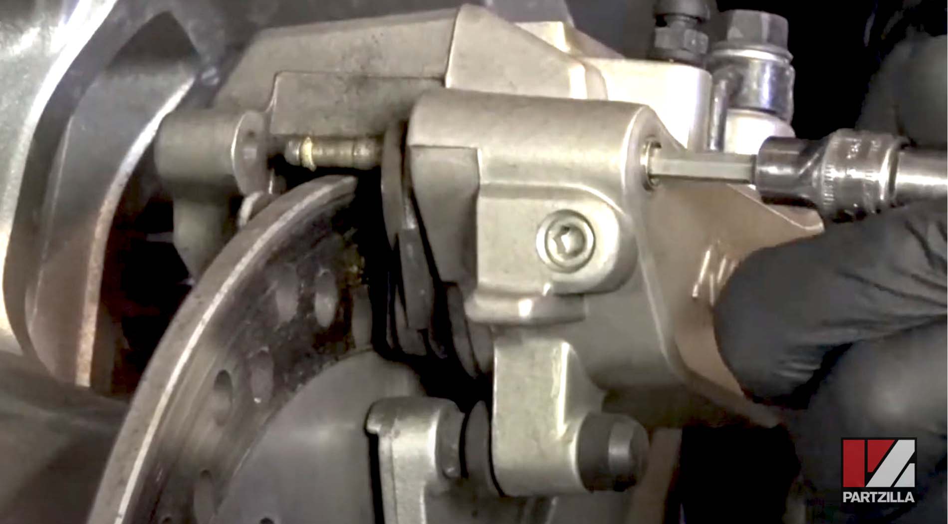 Honda VTX 1800 rear brake pads replacement
