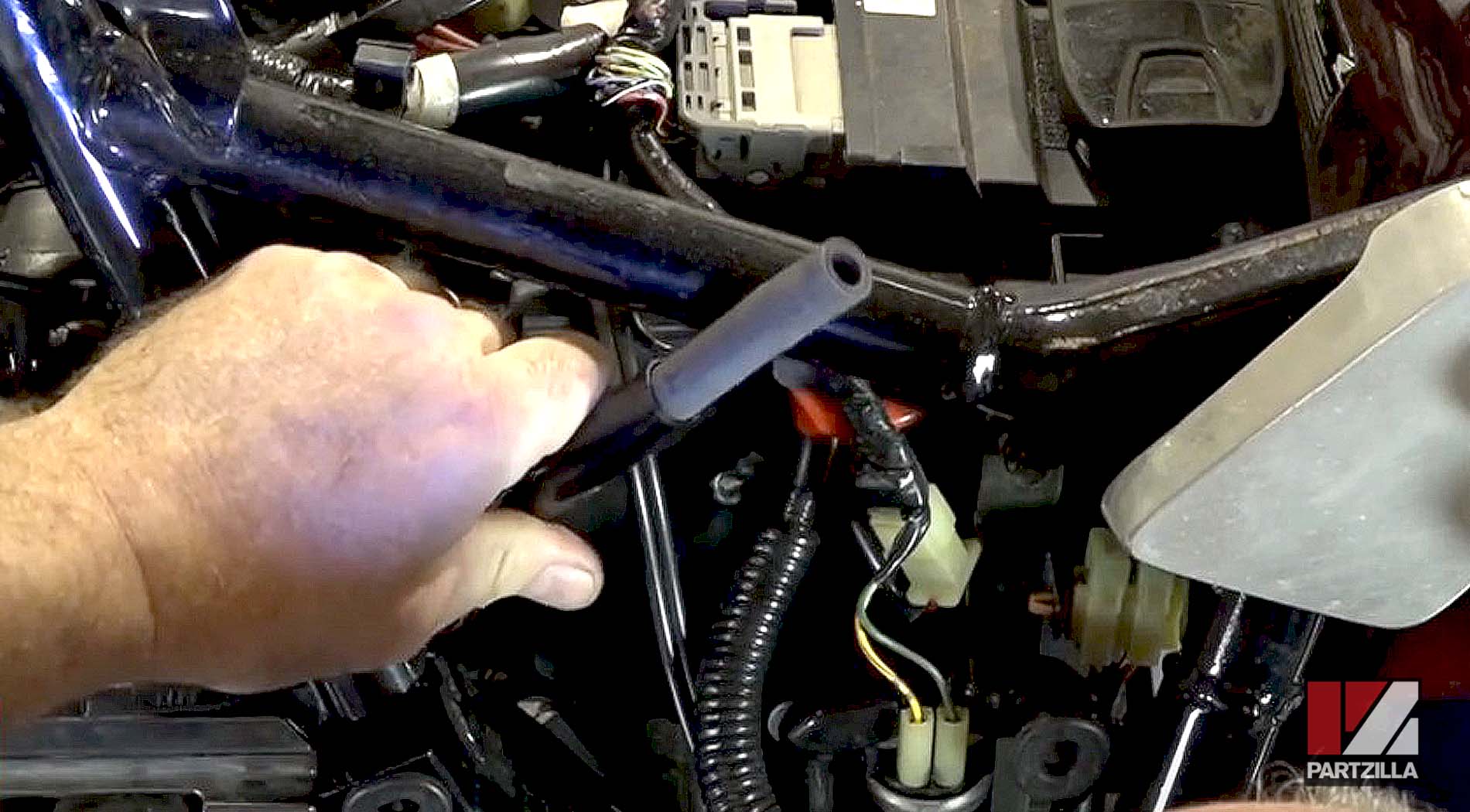 How to replace 2005 Honda VTX motorcycle fuel line