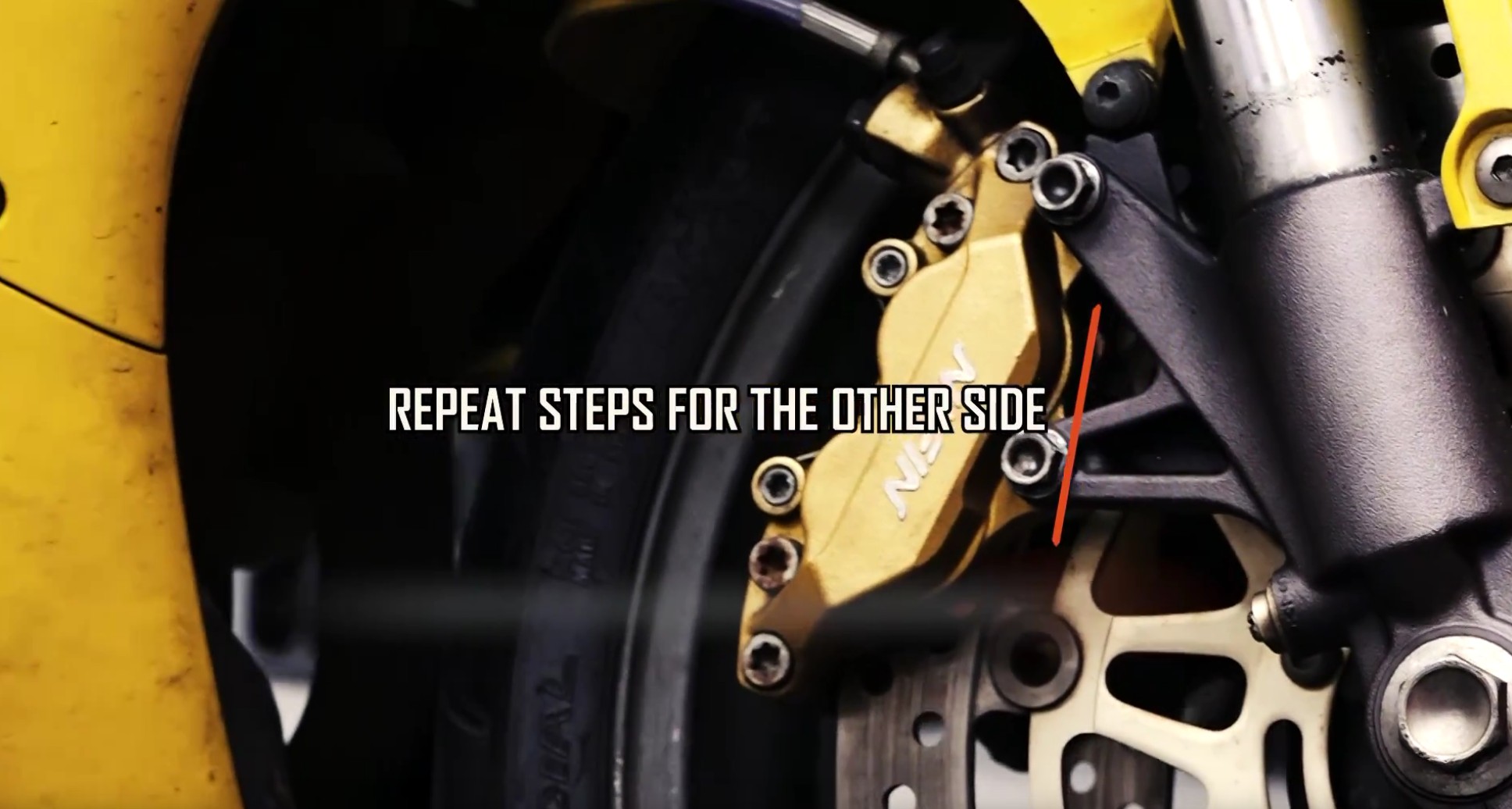 Honda motorcycle front brake pad replacement