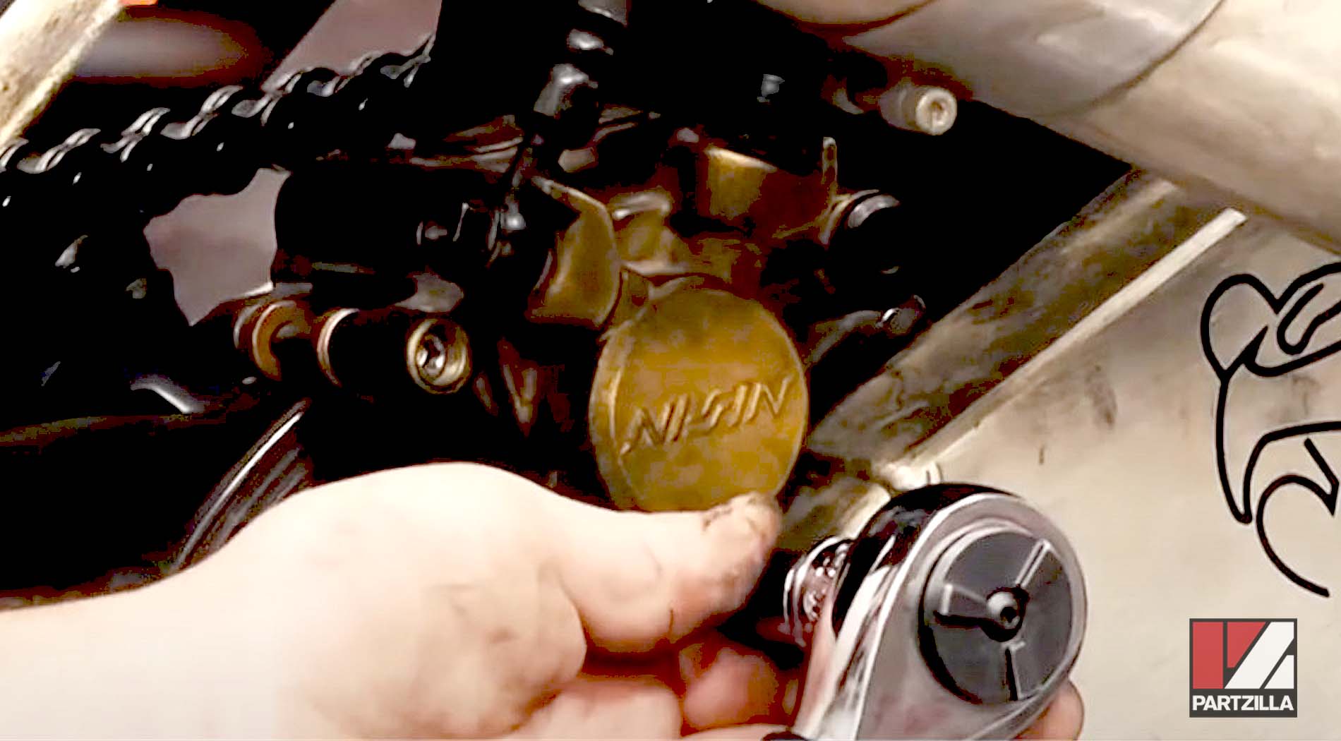 Honda CBR rear brake pads replacement