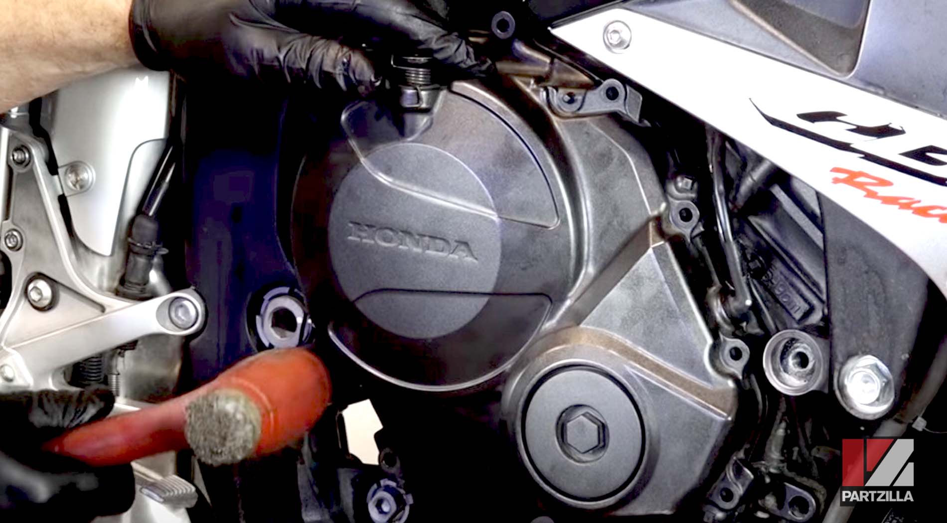 Honda CBR600 clutch rebuild cover lever