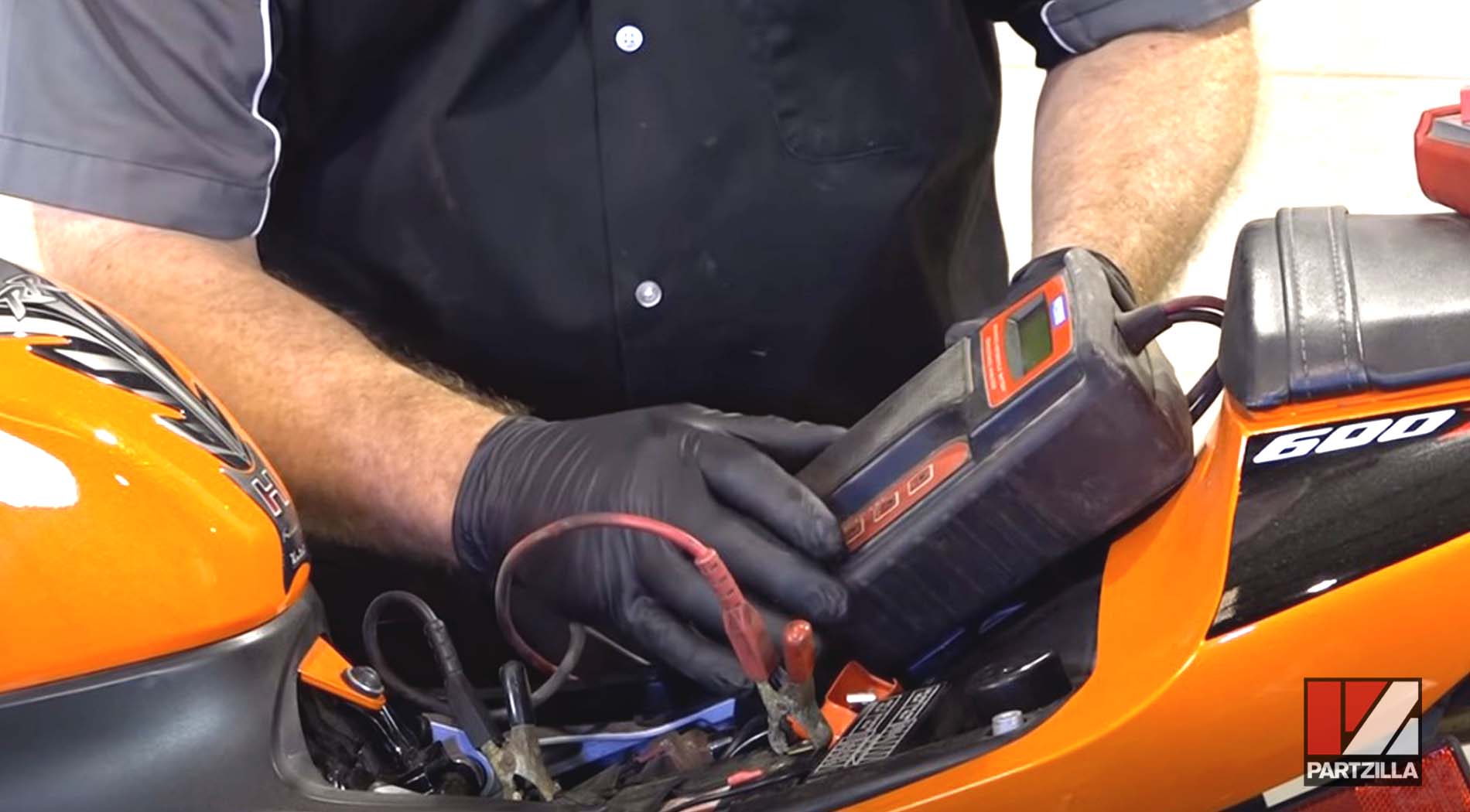 Honda motorcycle battery testing