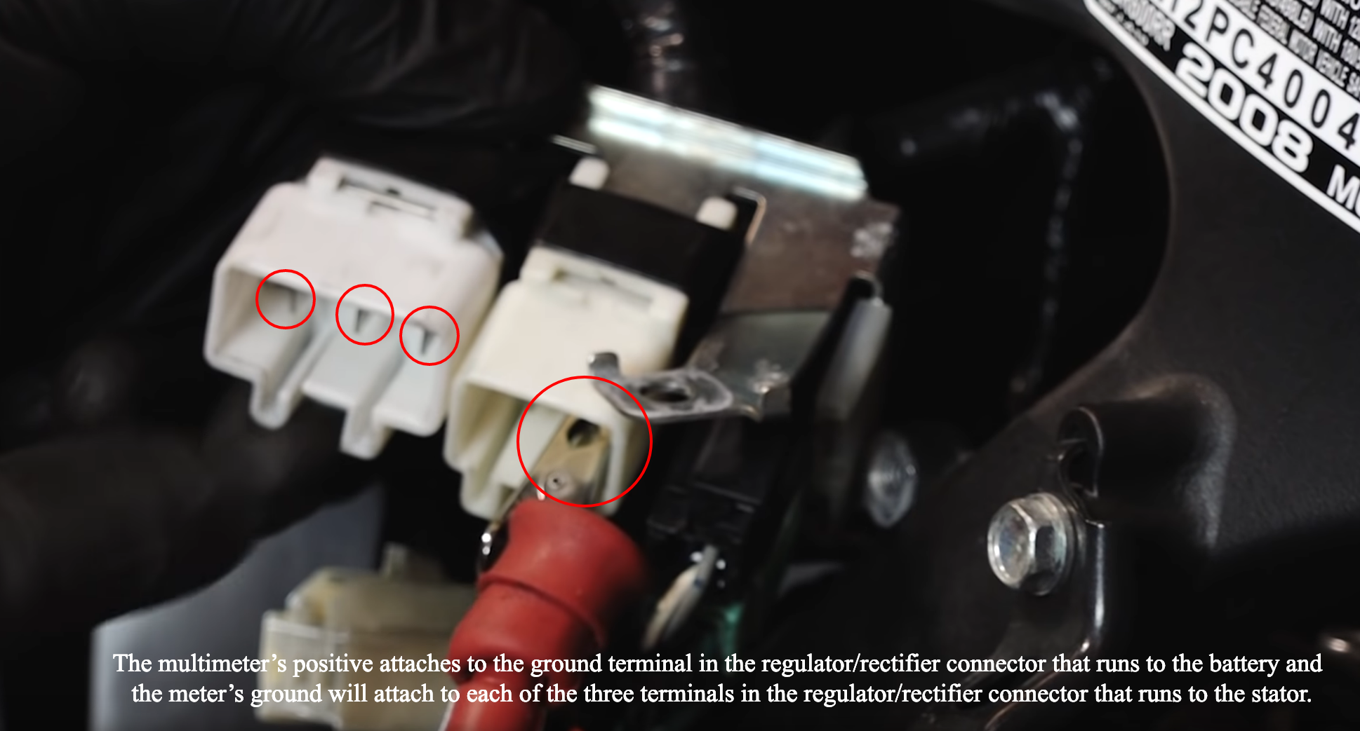 Honda CBR600 charging system testing