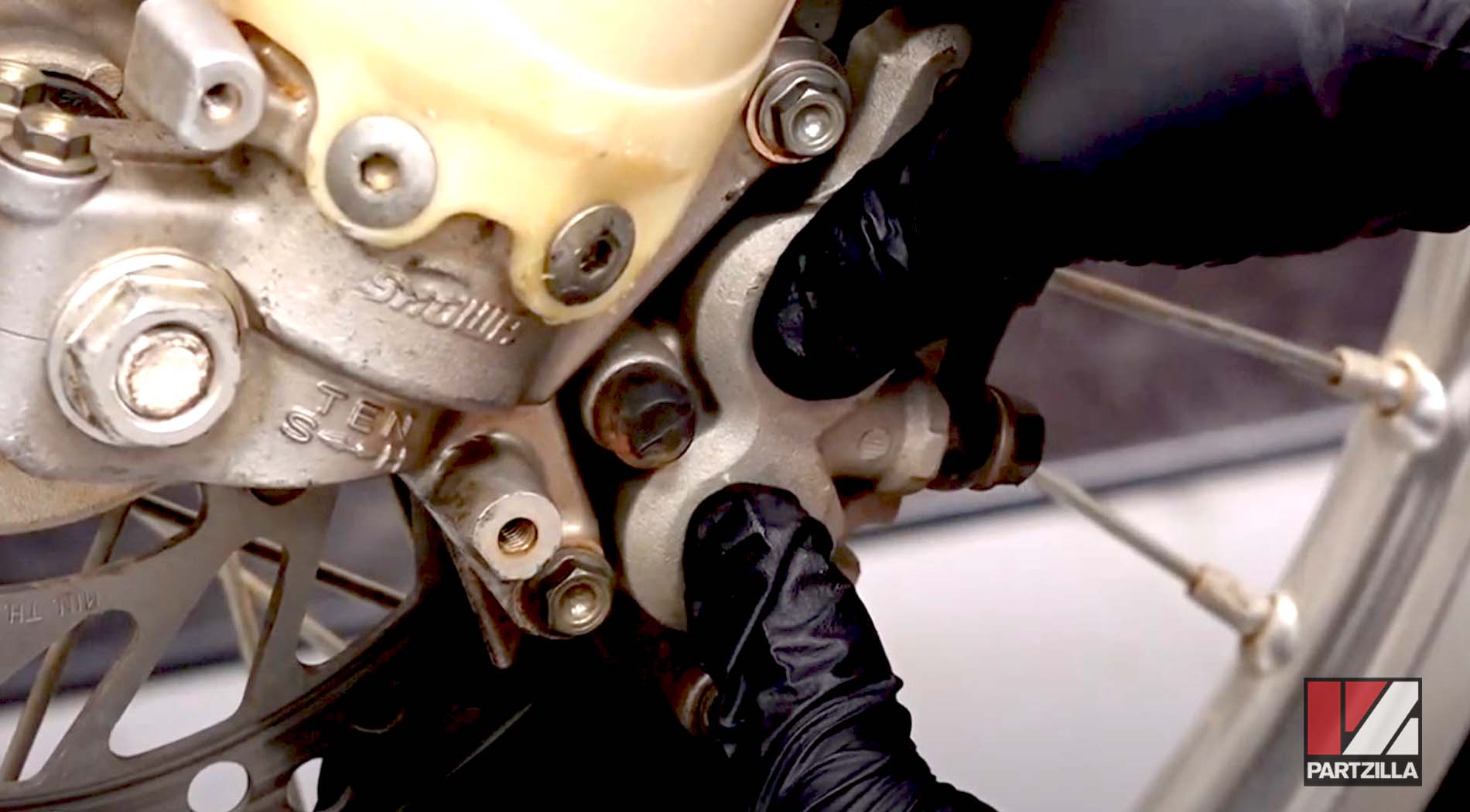 Honda CRF450R front brake caliper