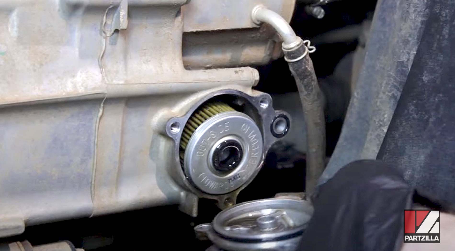 Honda Foreman 500 engine oil change service