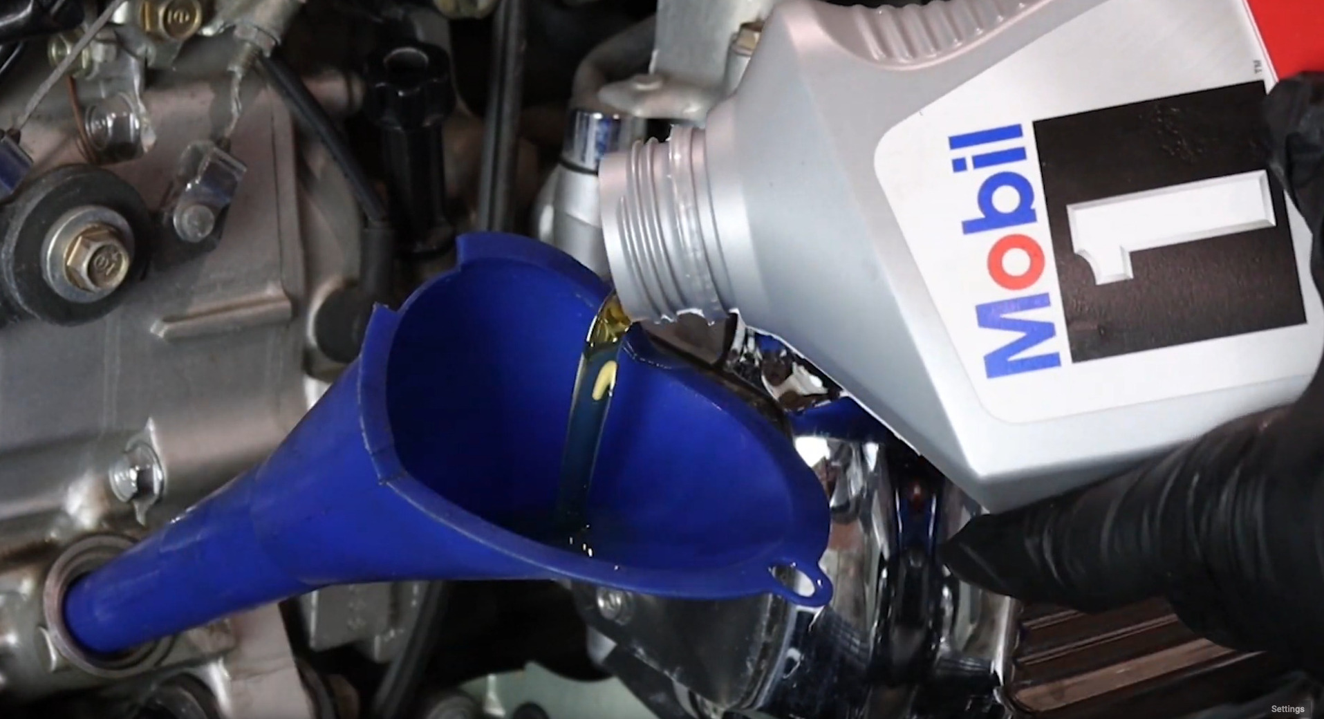 Honda Goldwing motorcycle oil change service