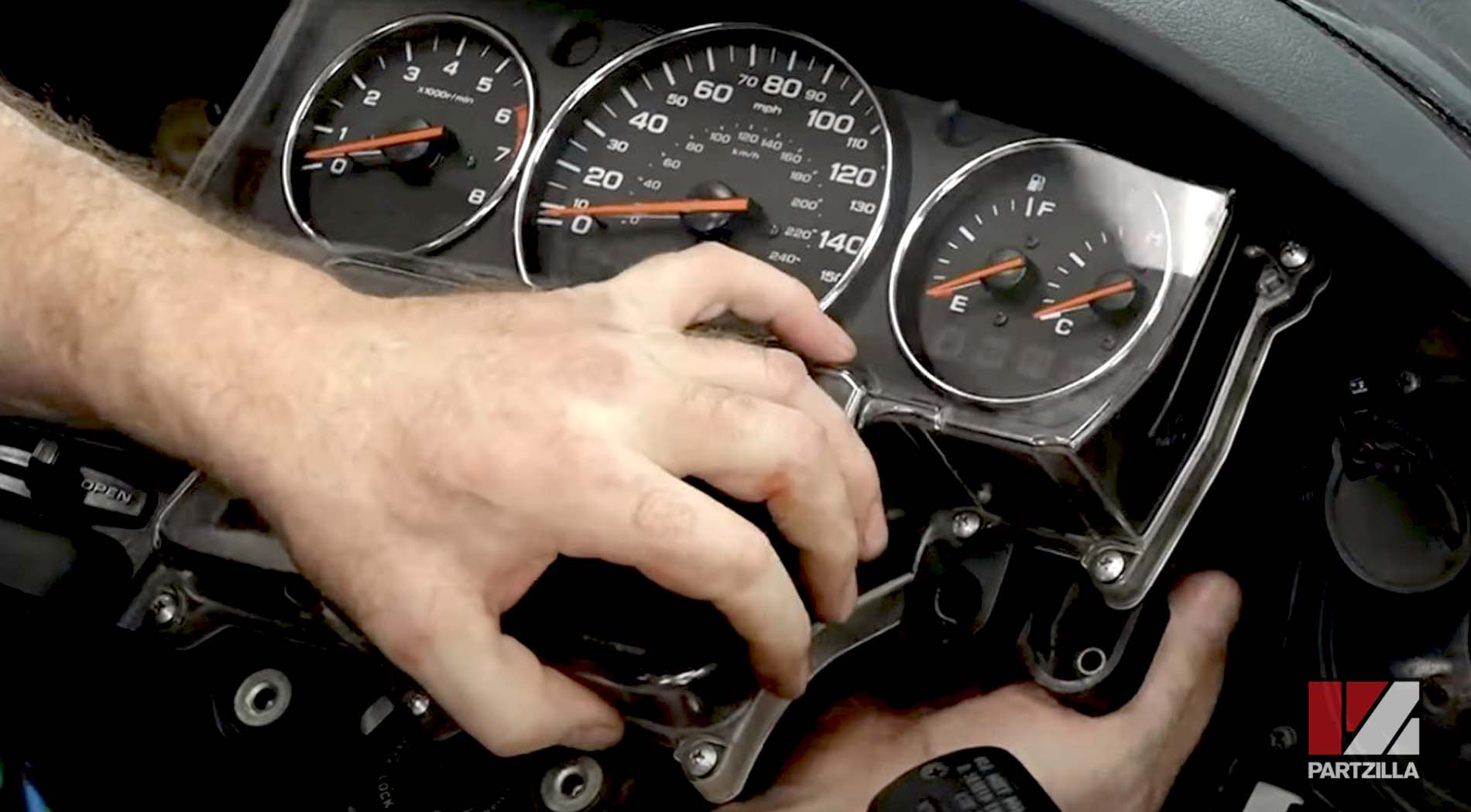 Honda GL1800 steering stem bearing change meter panel