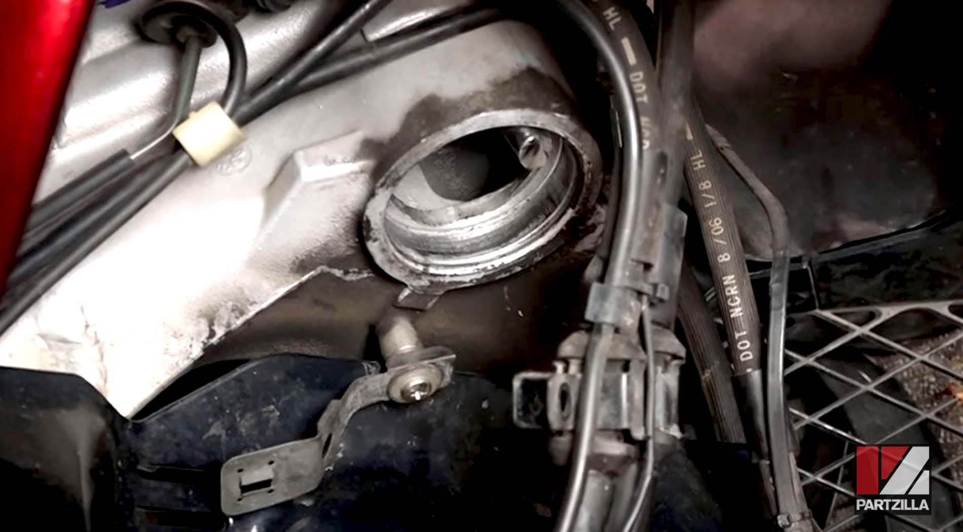 Honda motorcycle steering bearing removal