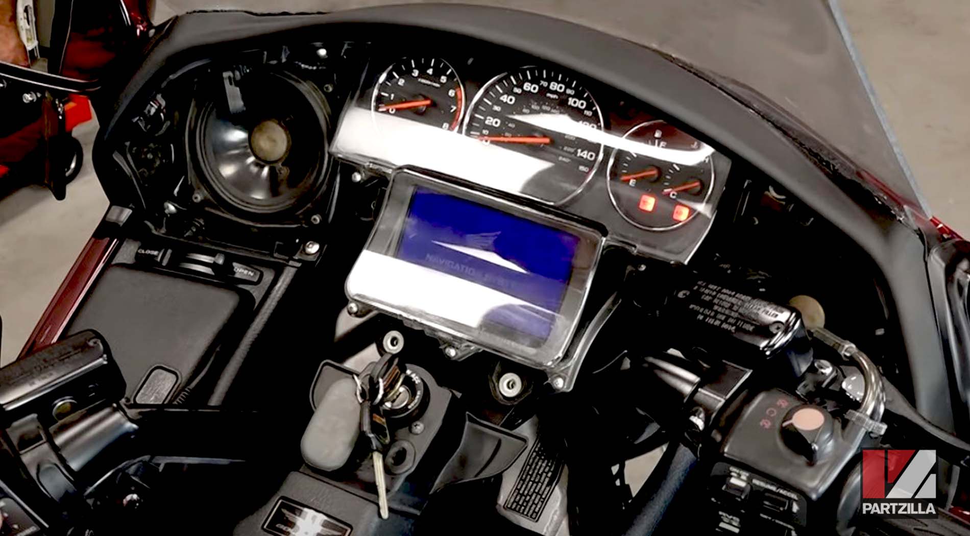 Honda GL1800 steering stem bearing change meter assembly