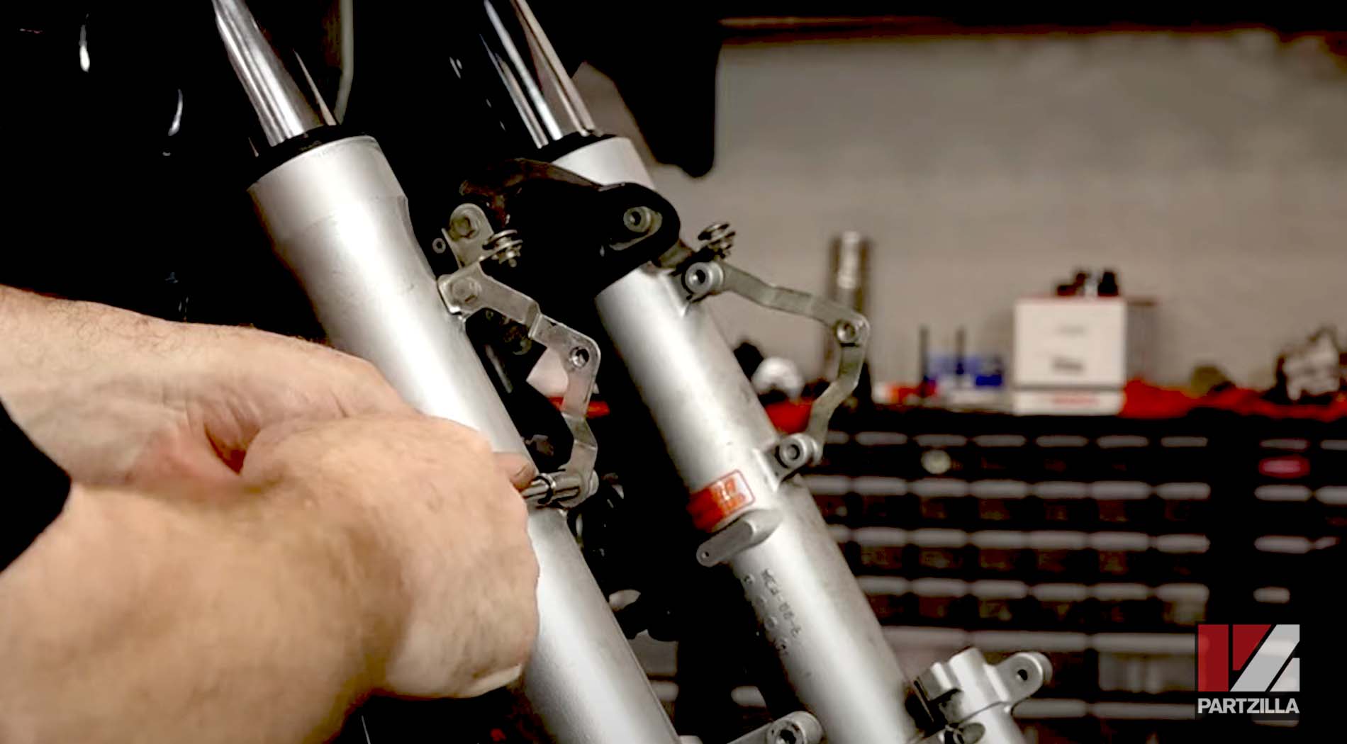 Honda GL1800 steering stem bearing change anti-dive