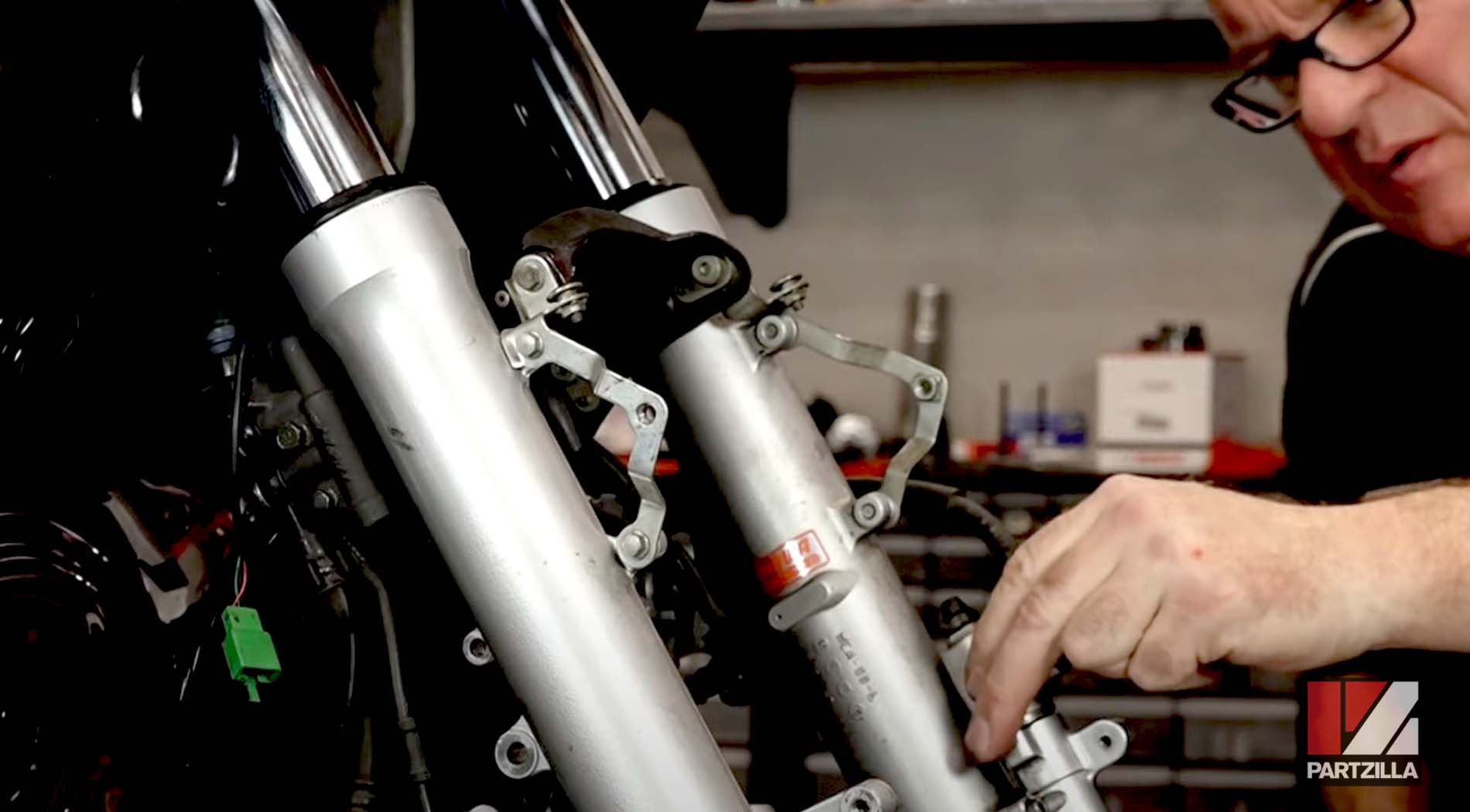 Honda GL1800 steering stem bearing replacement anti-dive