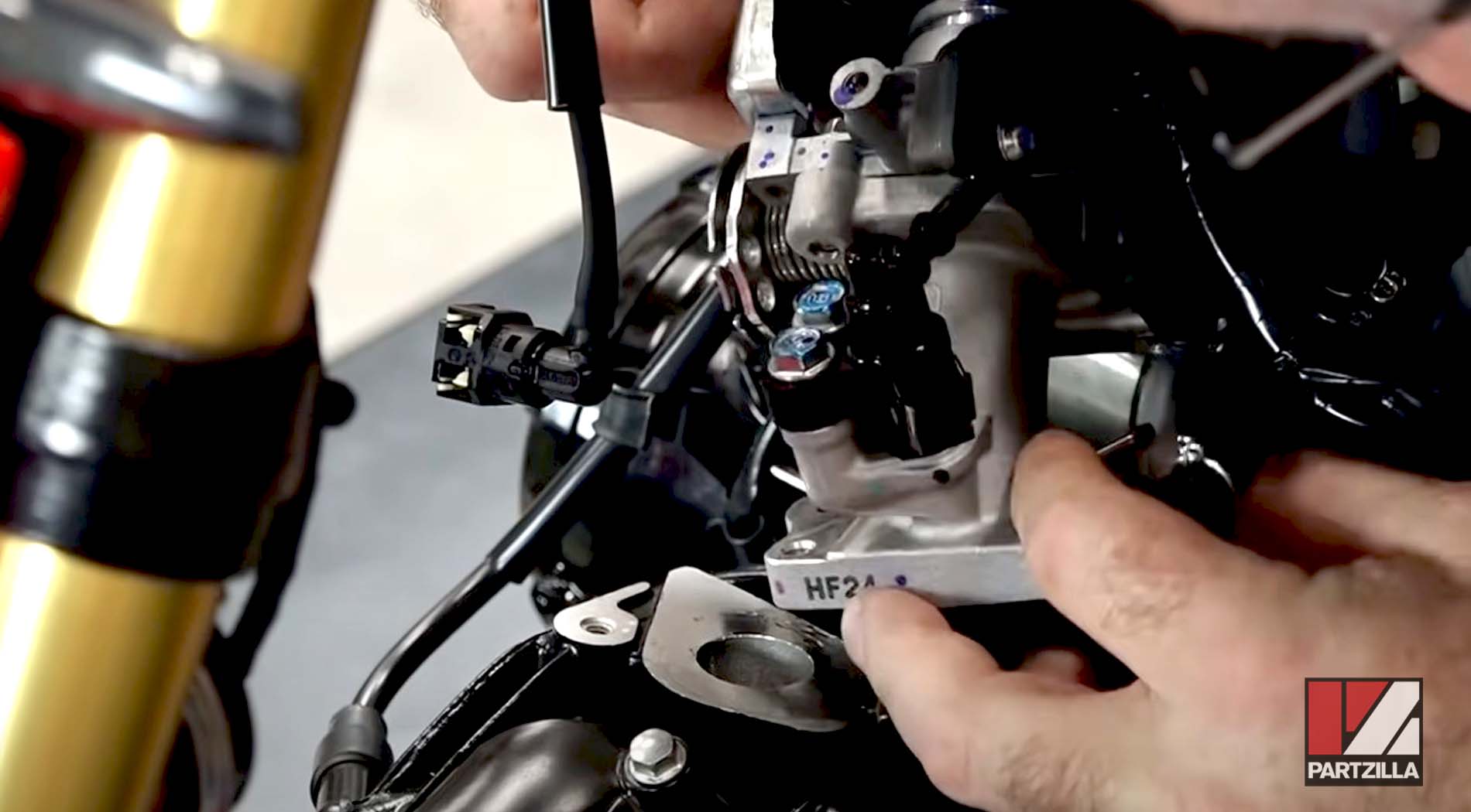 Honda Grom throttle cable removal