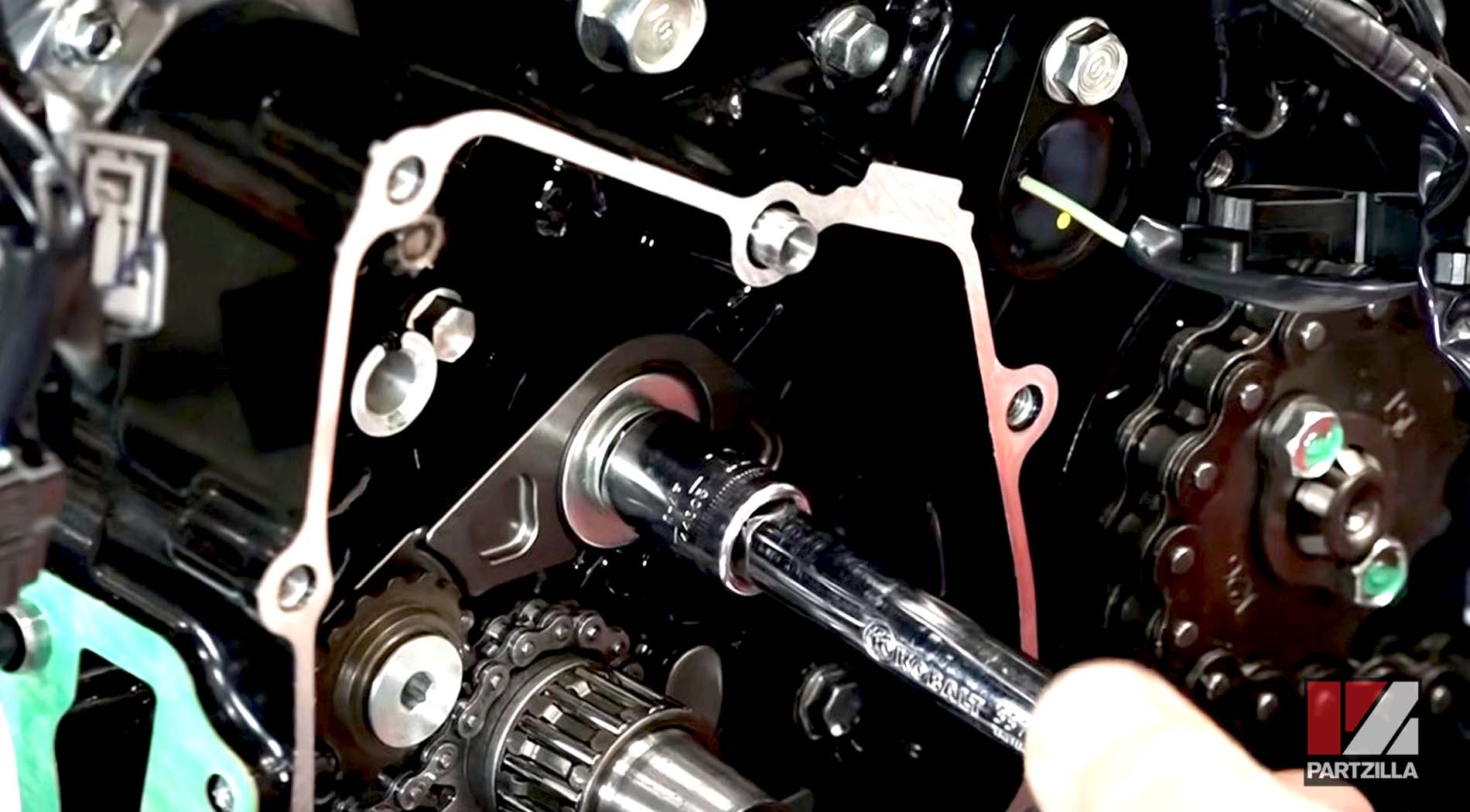Honda Grom engine rebuild chain tensioner