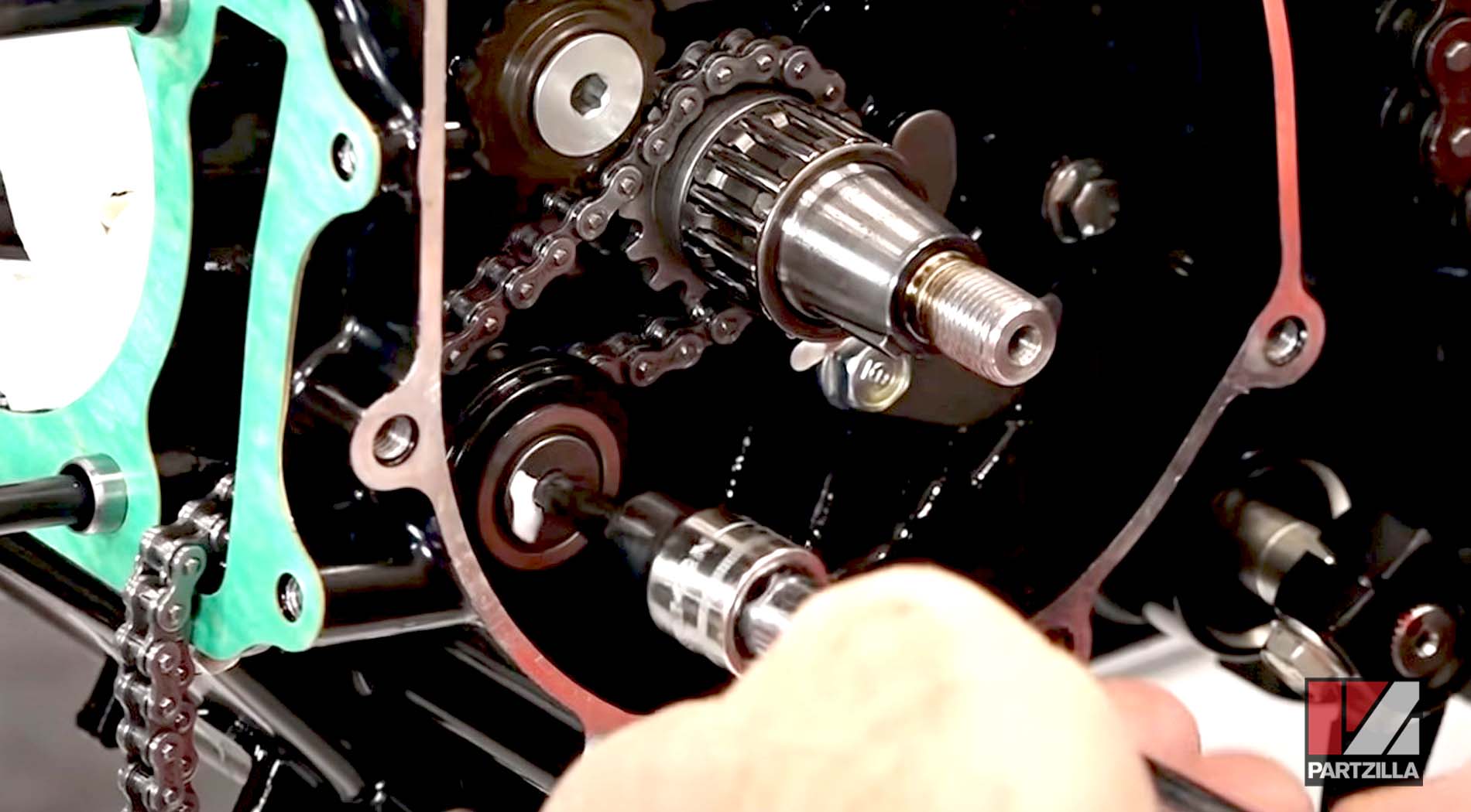 Honda Grom engine rebuild chain roller
