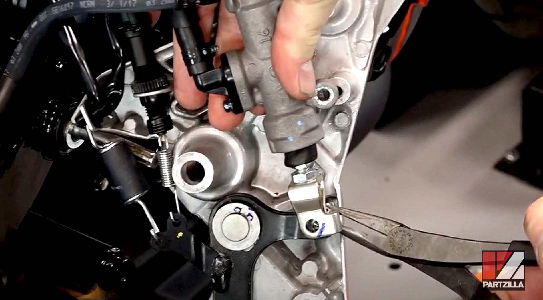 Honda Grom rearset upgrade master cylinder removal
