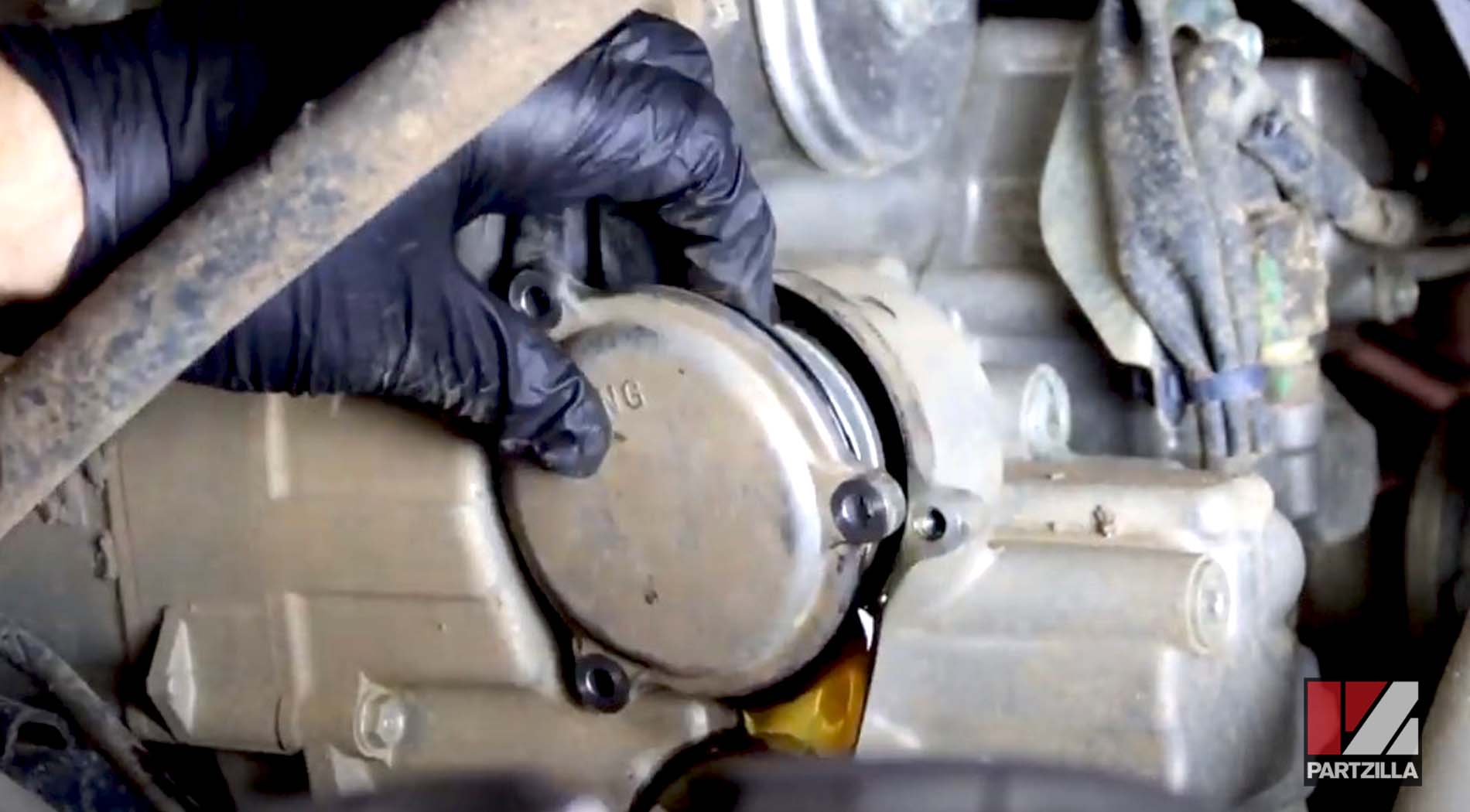 Honda Talon oil change filter cover