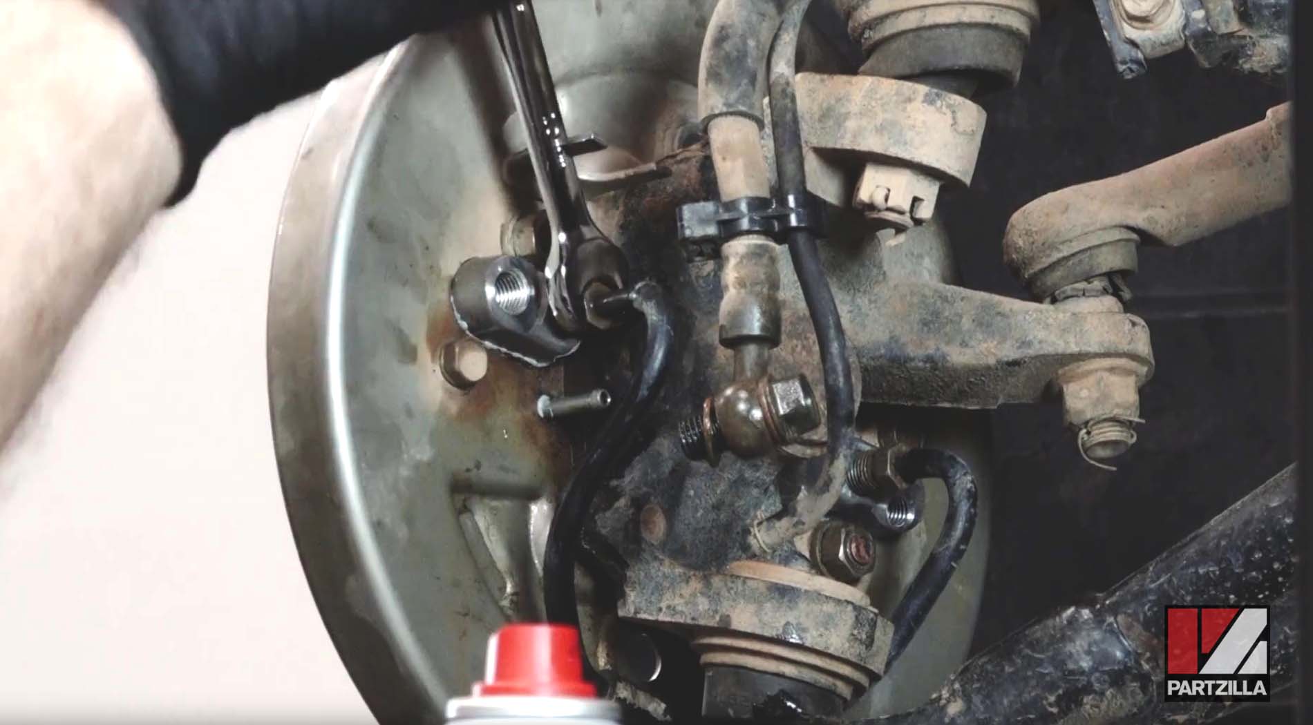 Honda TRX Rancher 350 front brake cylinder install