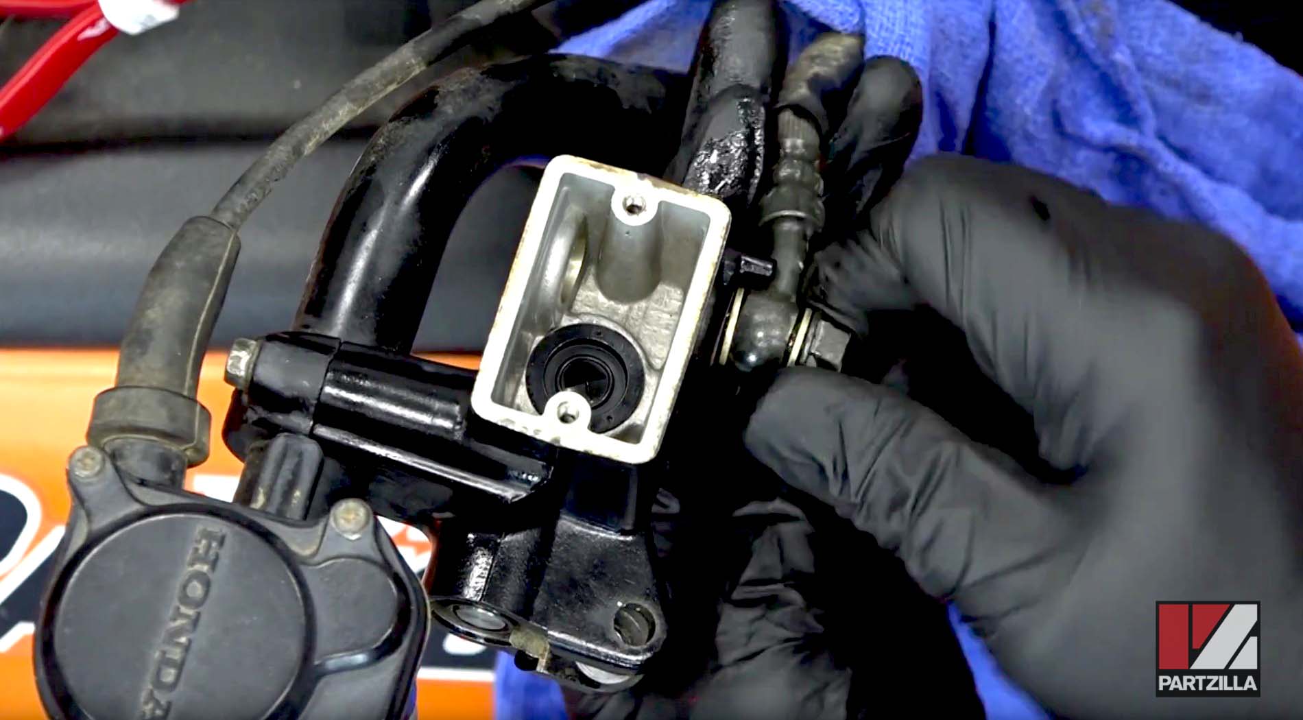 Honda Rancher ATV brake master cylinder rebuild