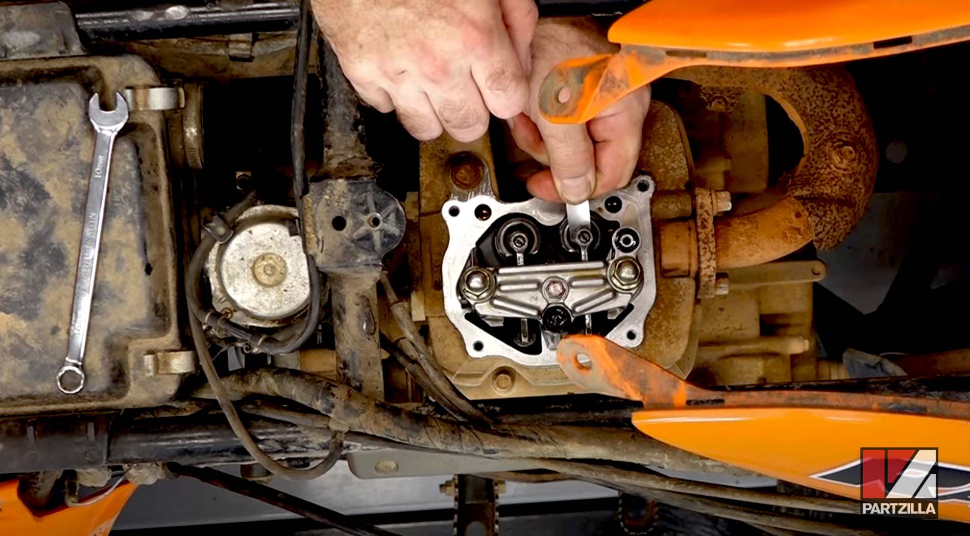 Honda Rancher 350 ATV valves adjustment