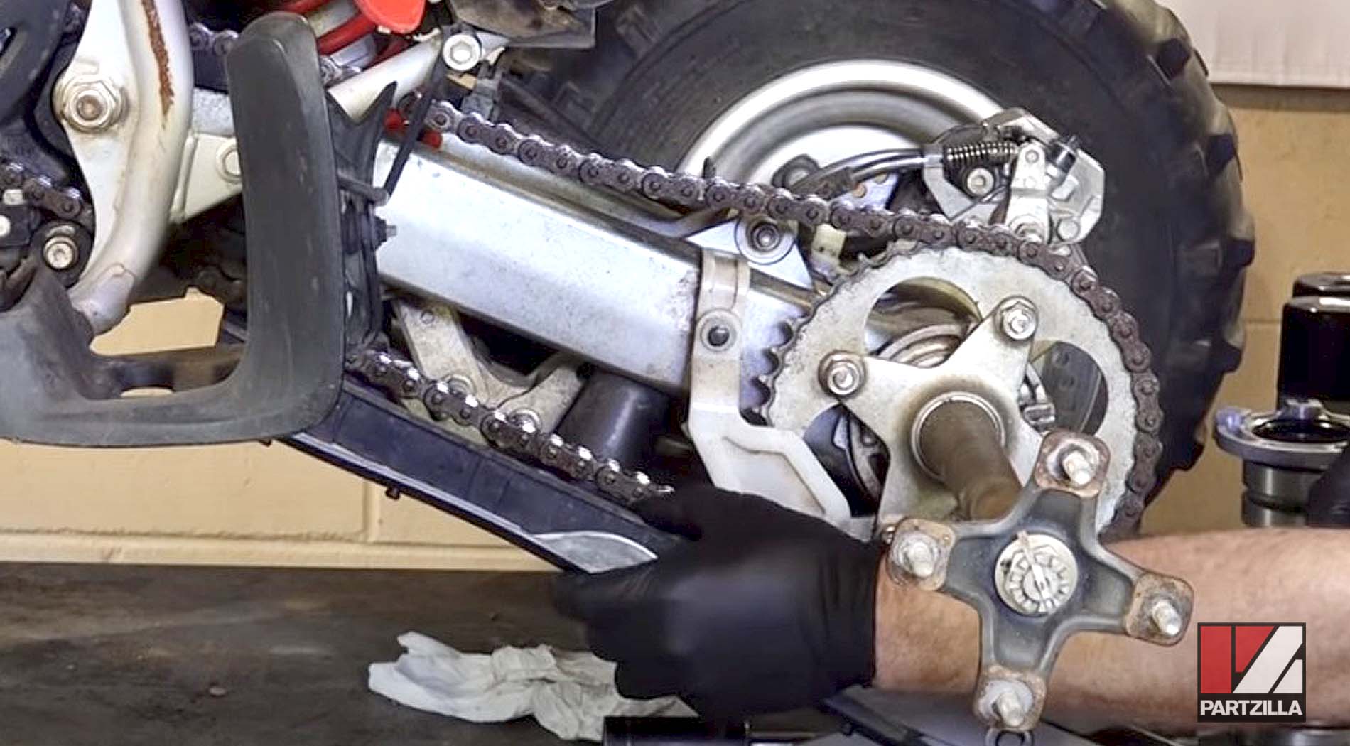 2007 Honda TRX 400 ATV chain adjustment