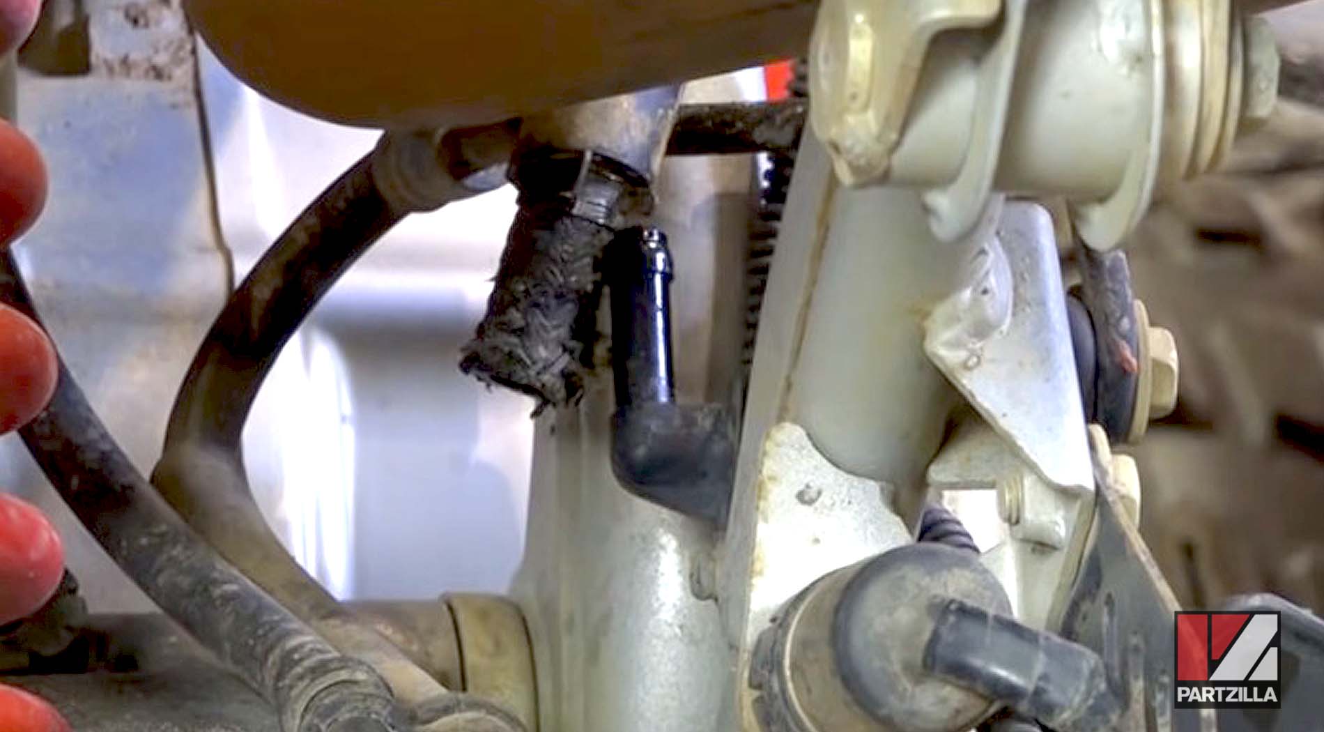 How to remove Honda TRX ATV rear brake master cylinder
