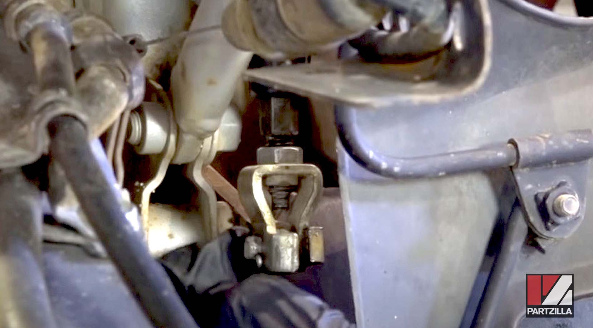 Honda TRX 400EX rear brake master cylinder reinstallation