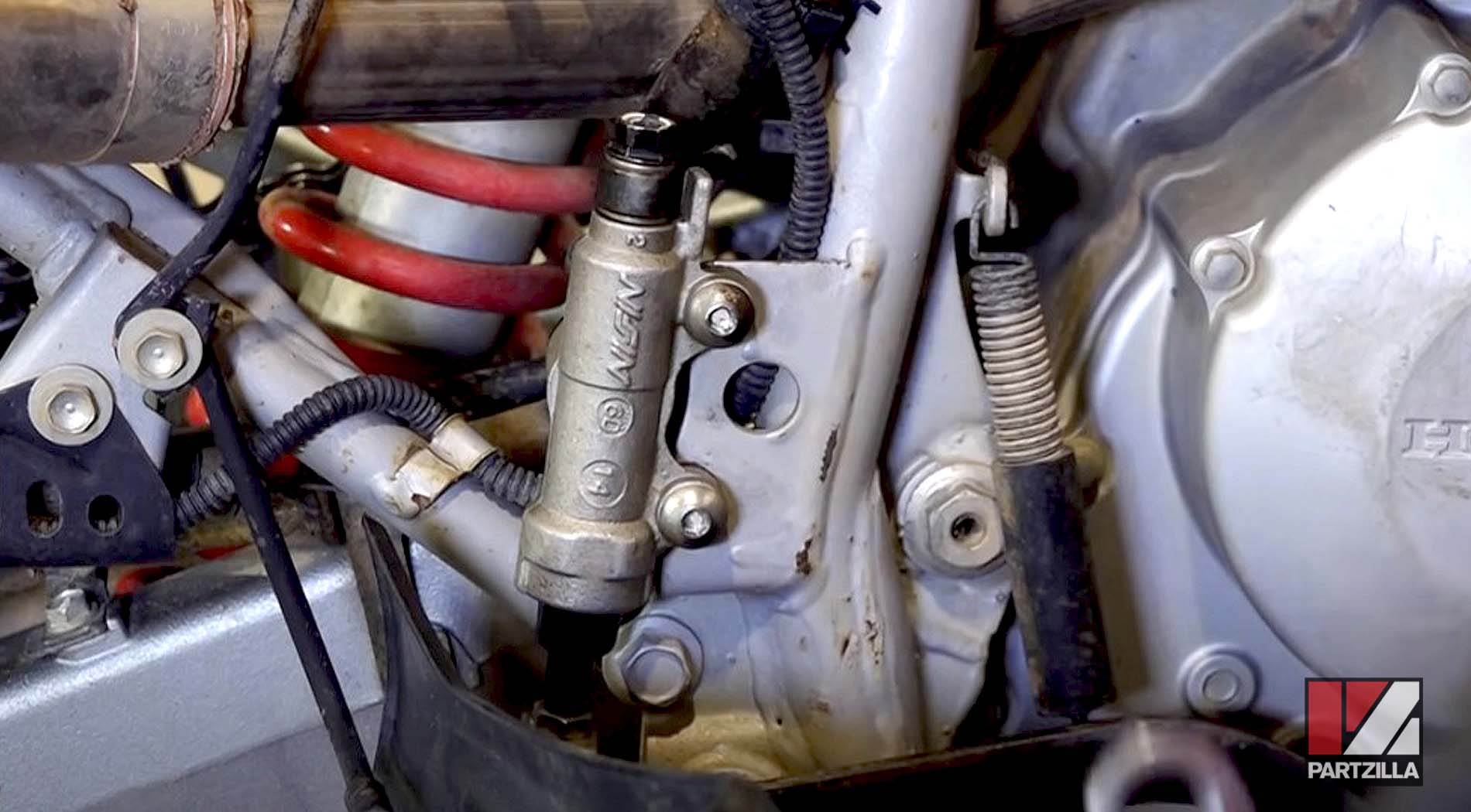 Honda ATV rear brake master cylinder reinstallation
