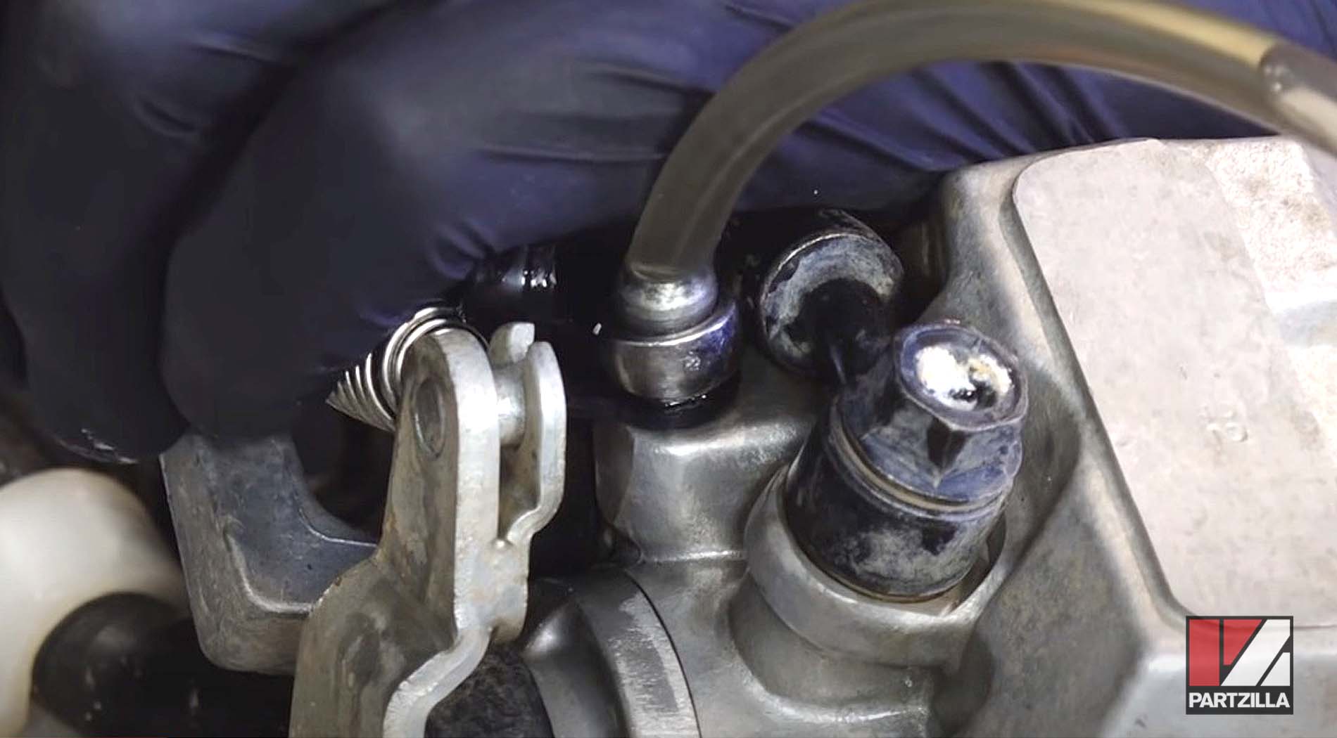 How to bleed Honda TRX 400 ATV rear brakes