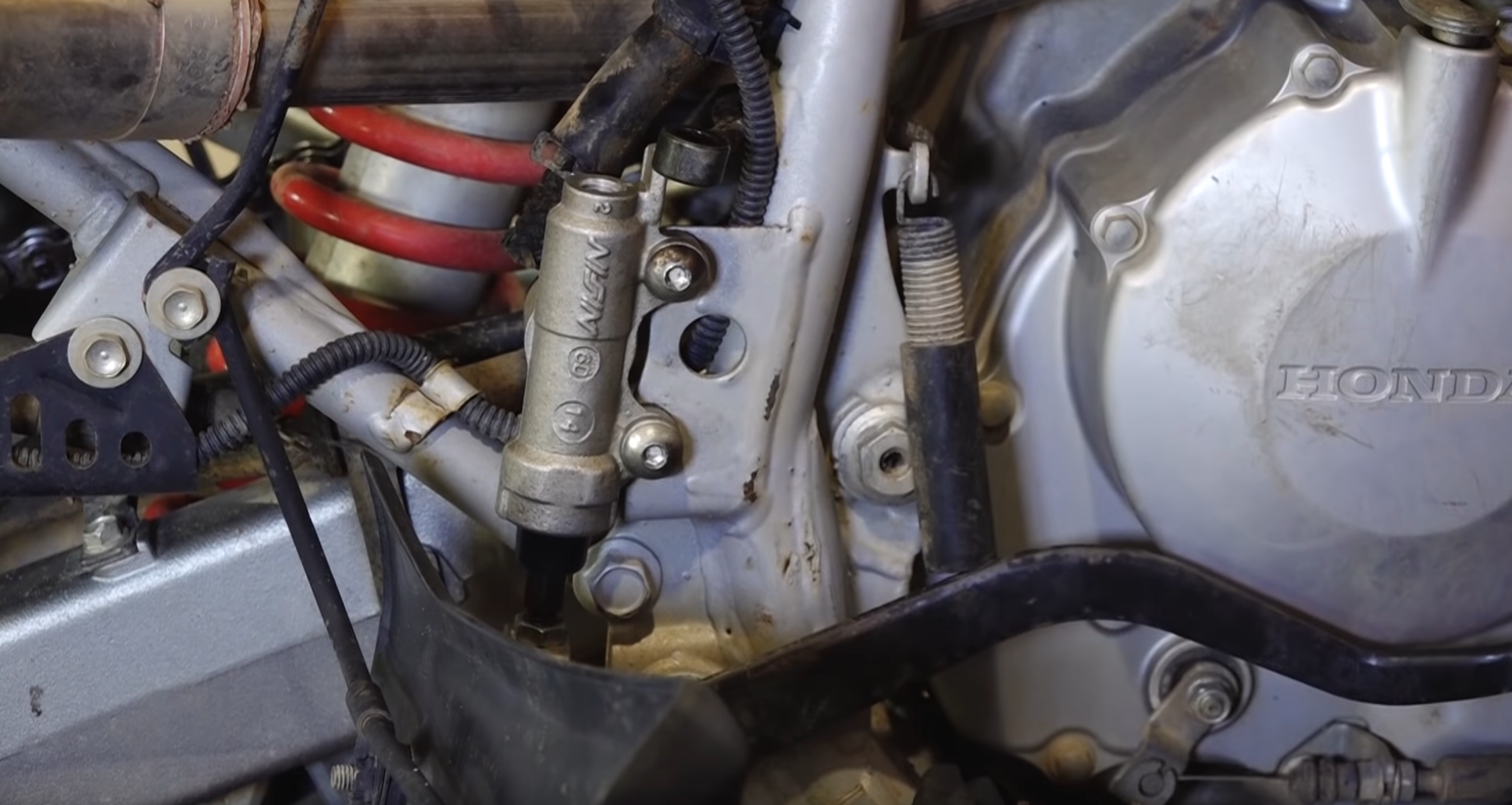 Honda TRX 400 rear master cylinder installation