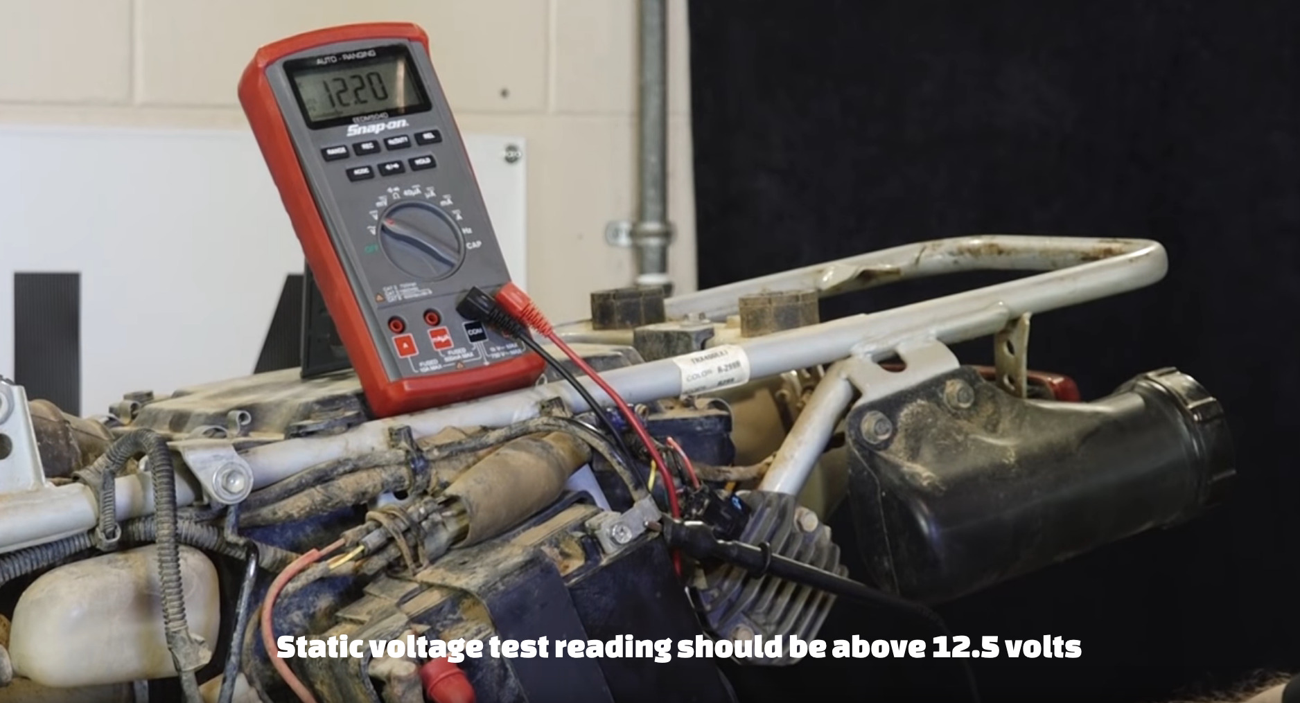 Honda TRX charging system static voltage test