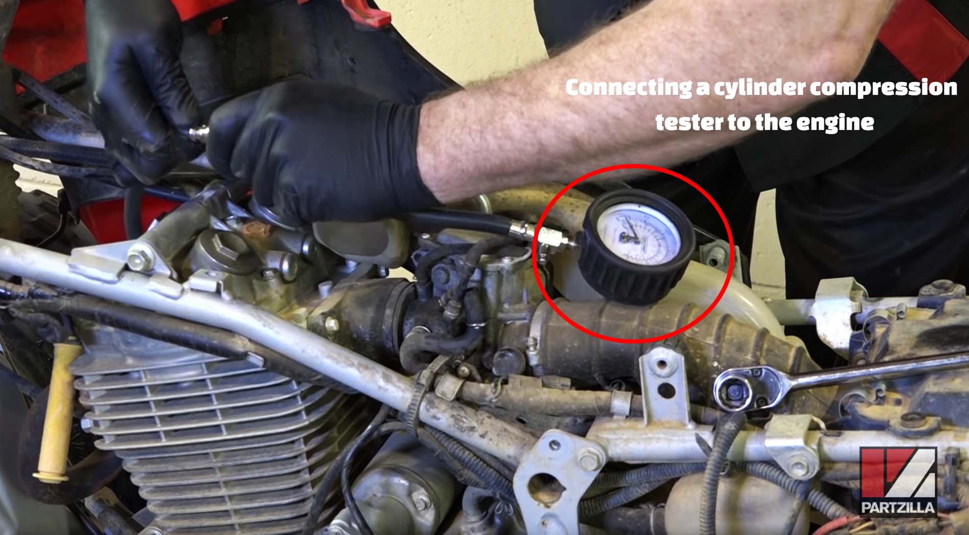 Honda TRX 400 cylinder compression test