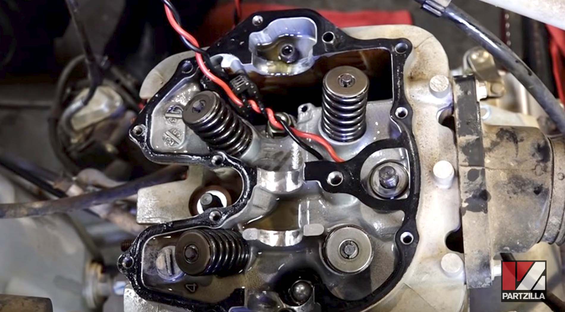 Honda TRX400 ATV top end rebuild camshaft removal